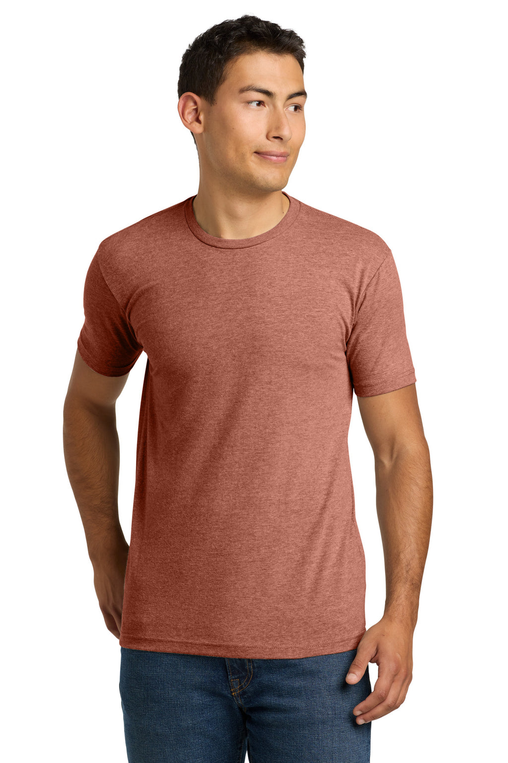 Next Level Apparel Adult CVC Tee. NL6210 - Heather Redwood - front