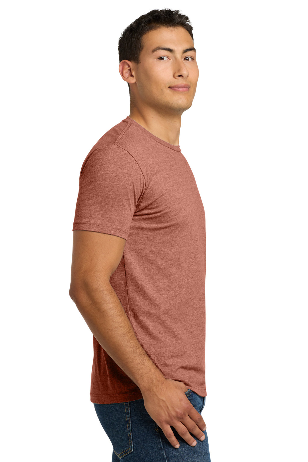 Next Level Apparel Adult CVC Tee. NL6210 - Heather Redwood - side