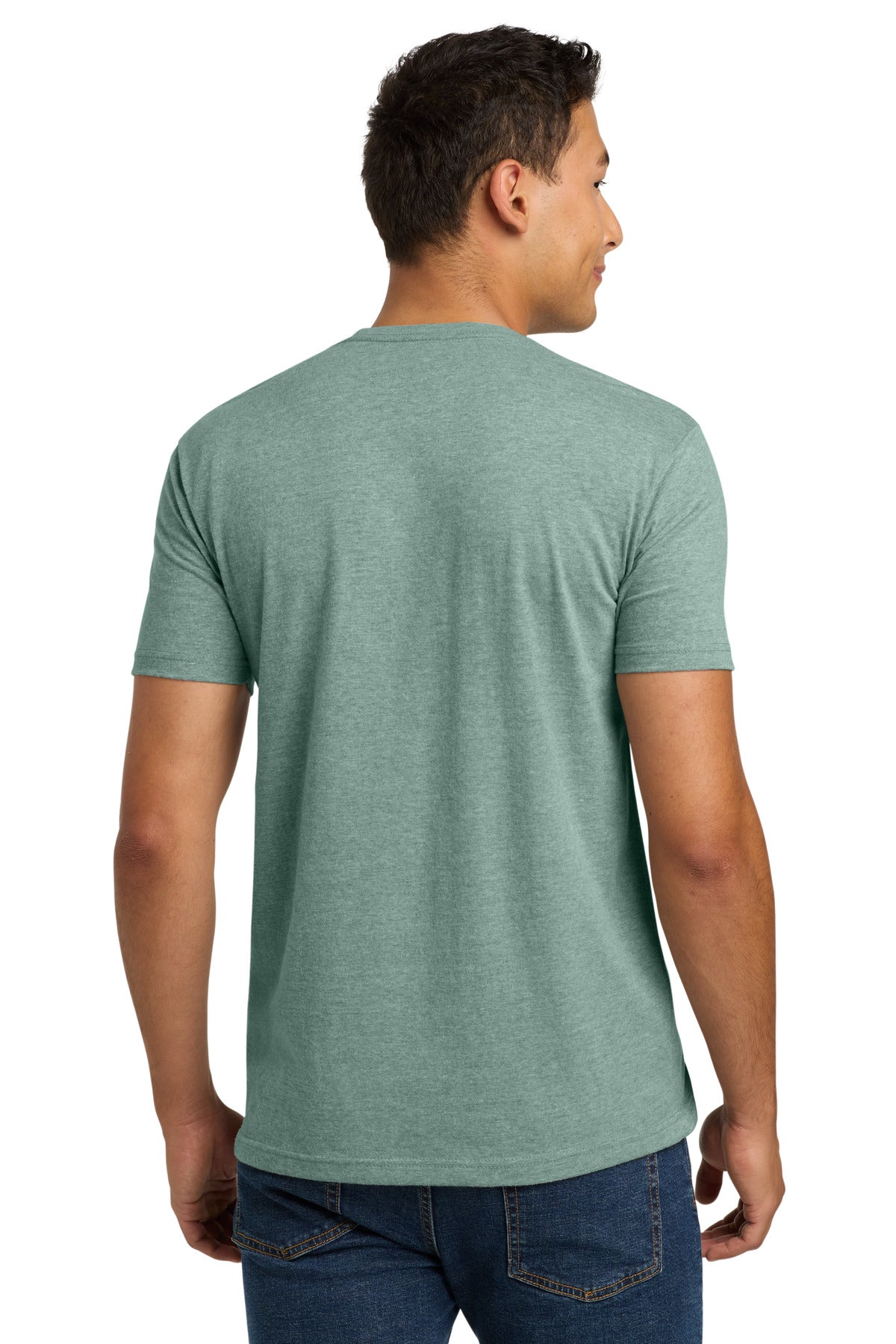 Next Level Apparel Adult CVC Tee. NL6210 - Heather Seafoam - back
