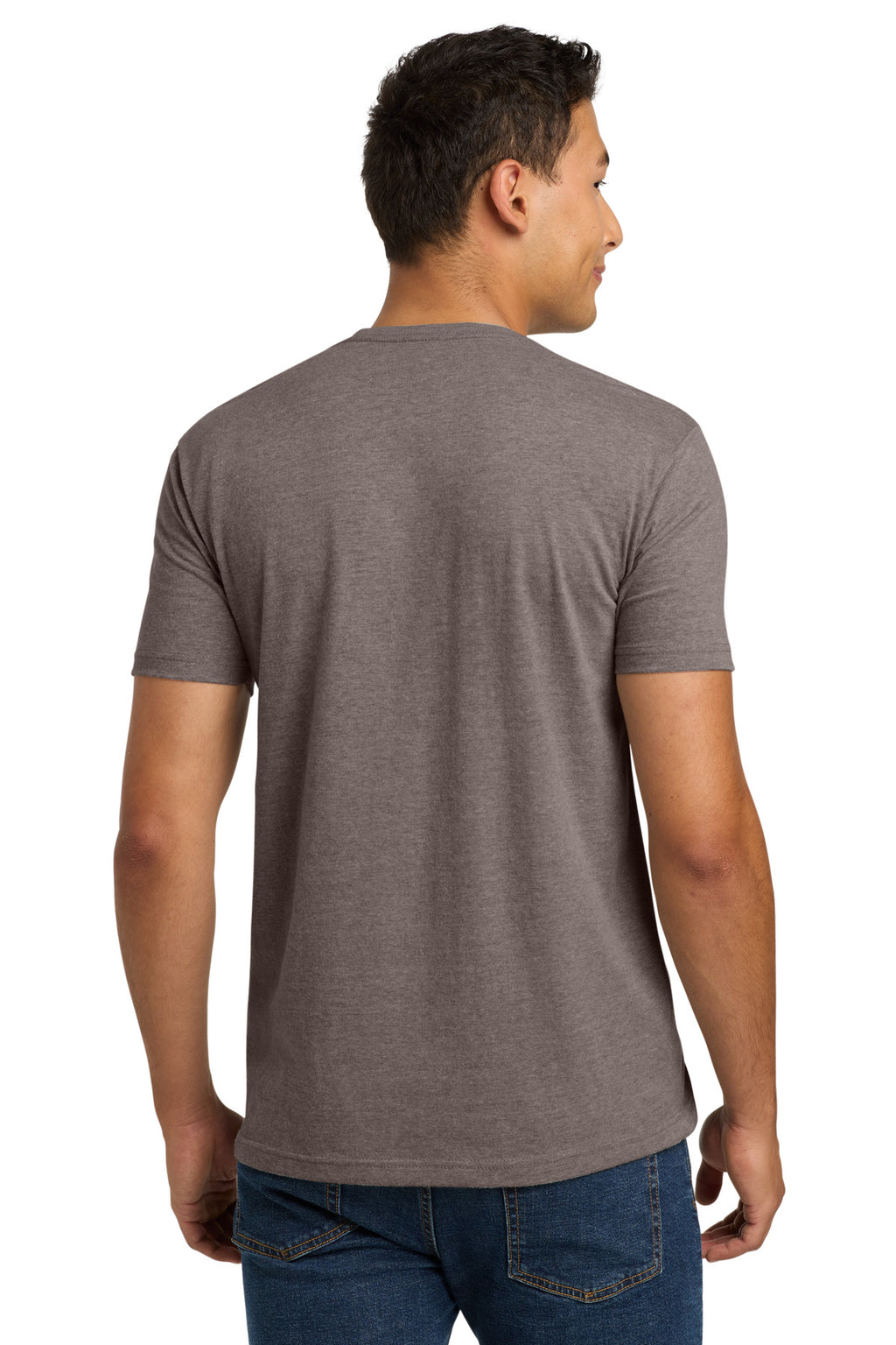 Next Level Apparel Adult CVC Tee. NL6210 - Heather Shiitake - back