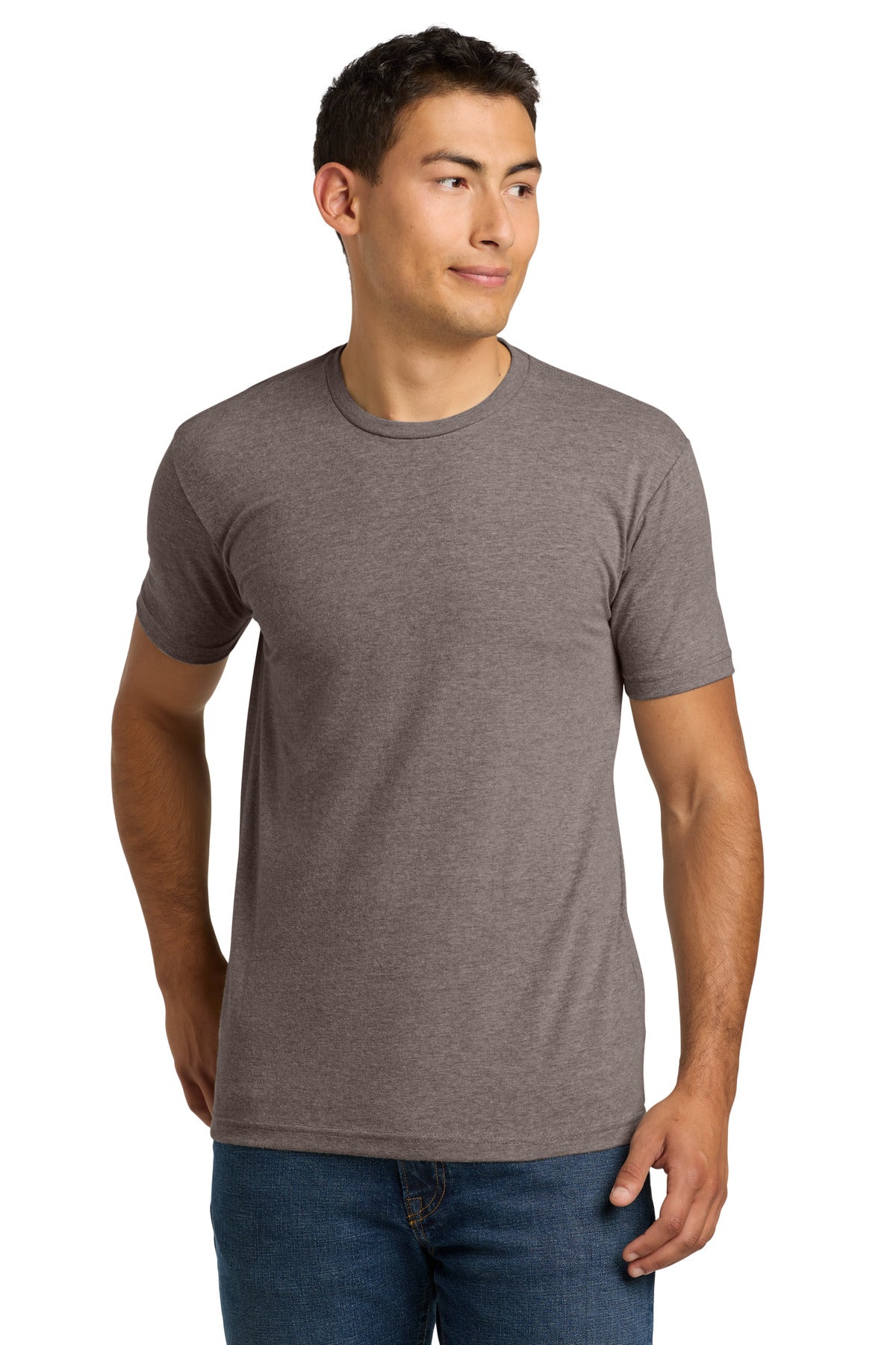 Next Level Apparel Adult CVC Tee. NL6210 - Heather Shiitake - front