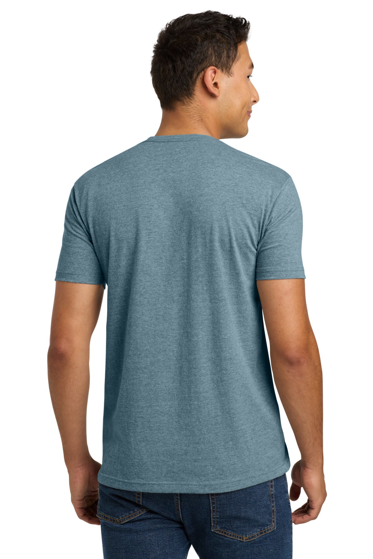 Next Level Apparel Adult CVC Tee. NL6210 - Heather Slate Blue - back
