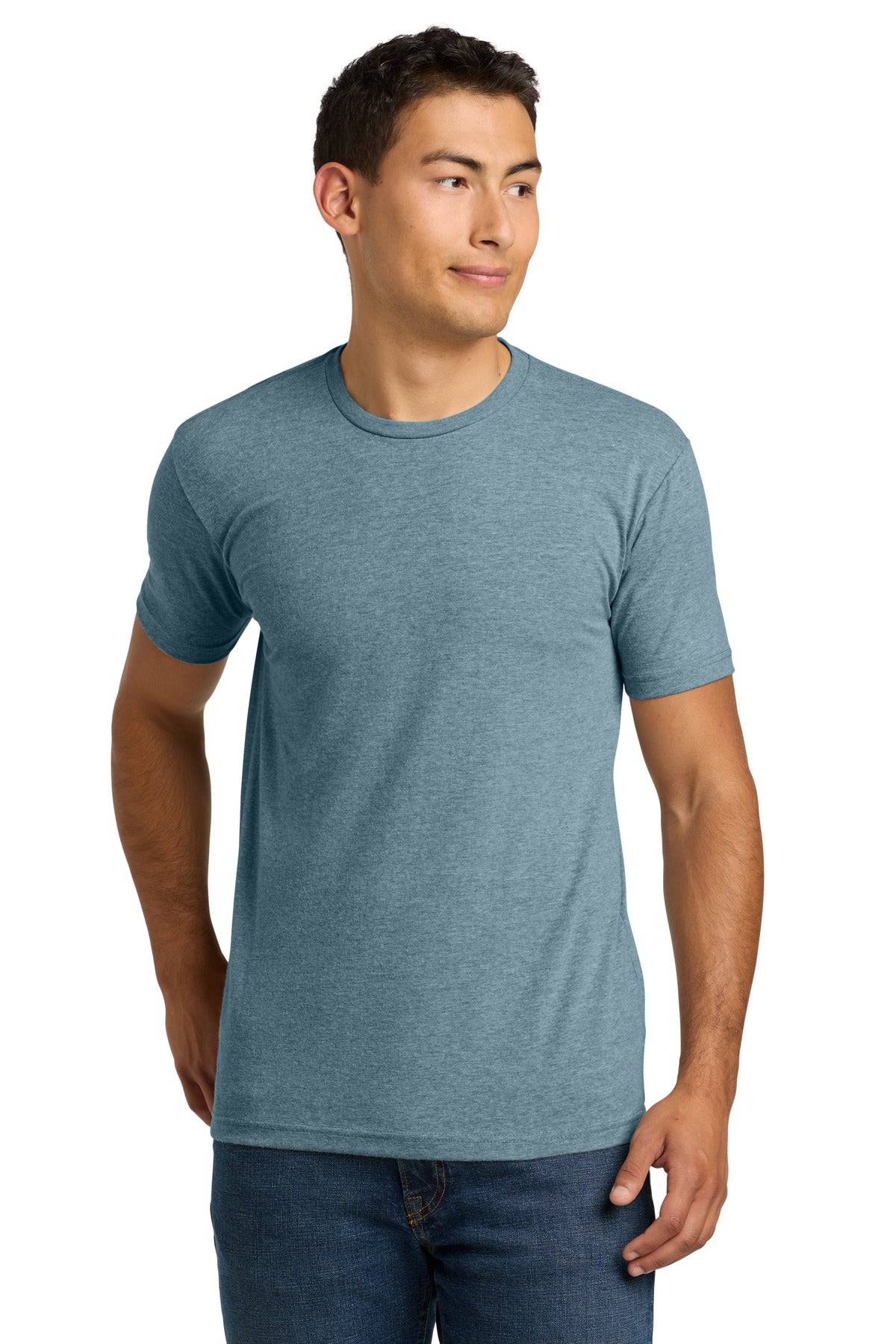 Next Level Apparel Adult CVC Tee. NL6210 - Heather Slate Blue - front