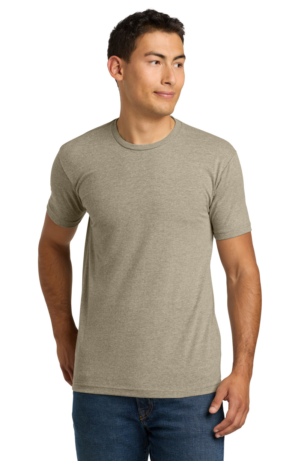Next Level Apparel Adult CVC Tee. NL6210 - Heather Tan - front