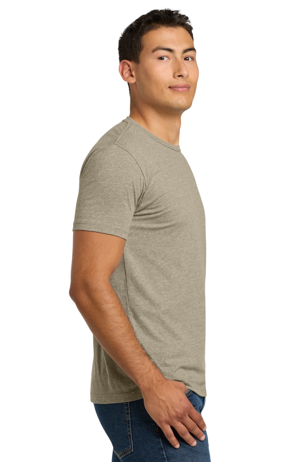 Next Level Apparel Adult CVC Tee. NL6210 - Heather Tan - side