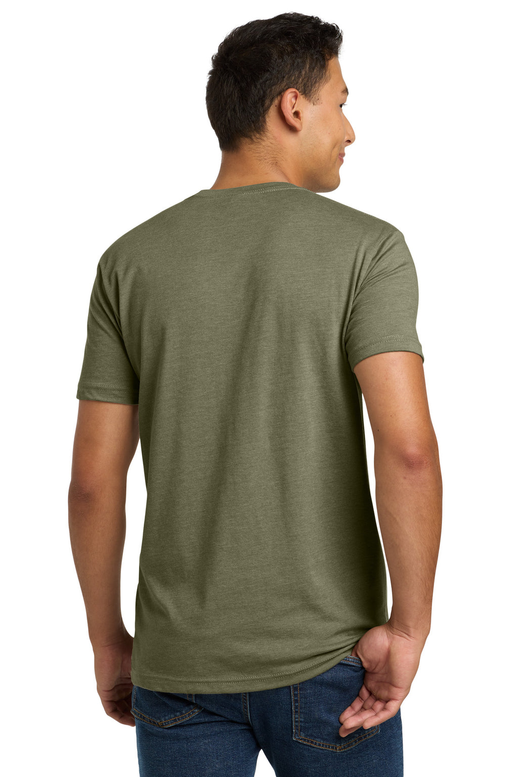 Next Level Apparel Adult CVC Tee. NL6210 - Light Olive - back