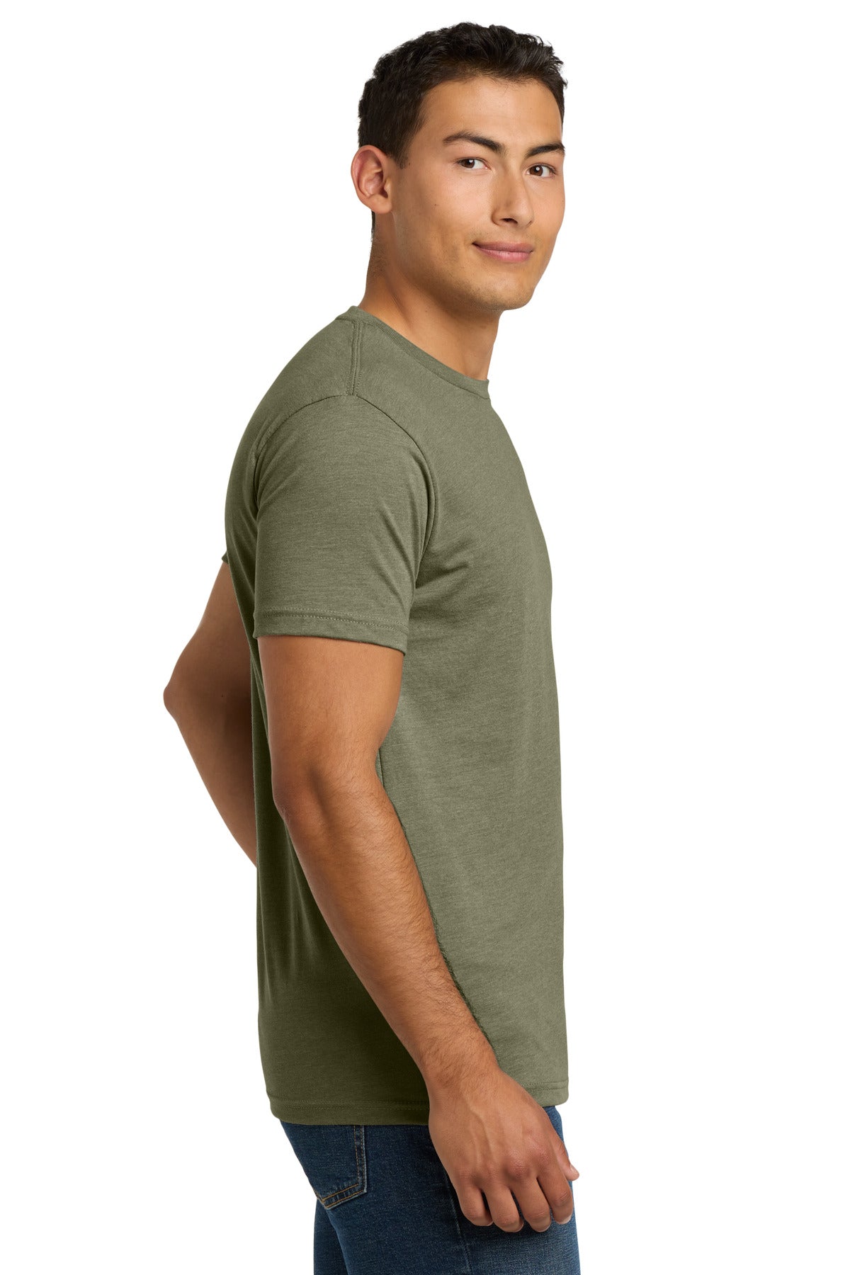 Next Level Apparel Adult CVC Tee. NL6210 - Light Olive - side