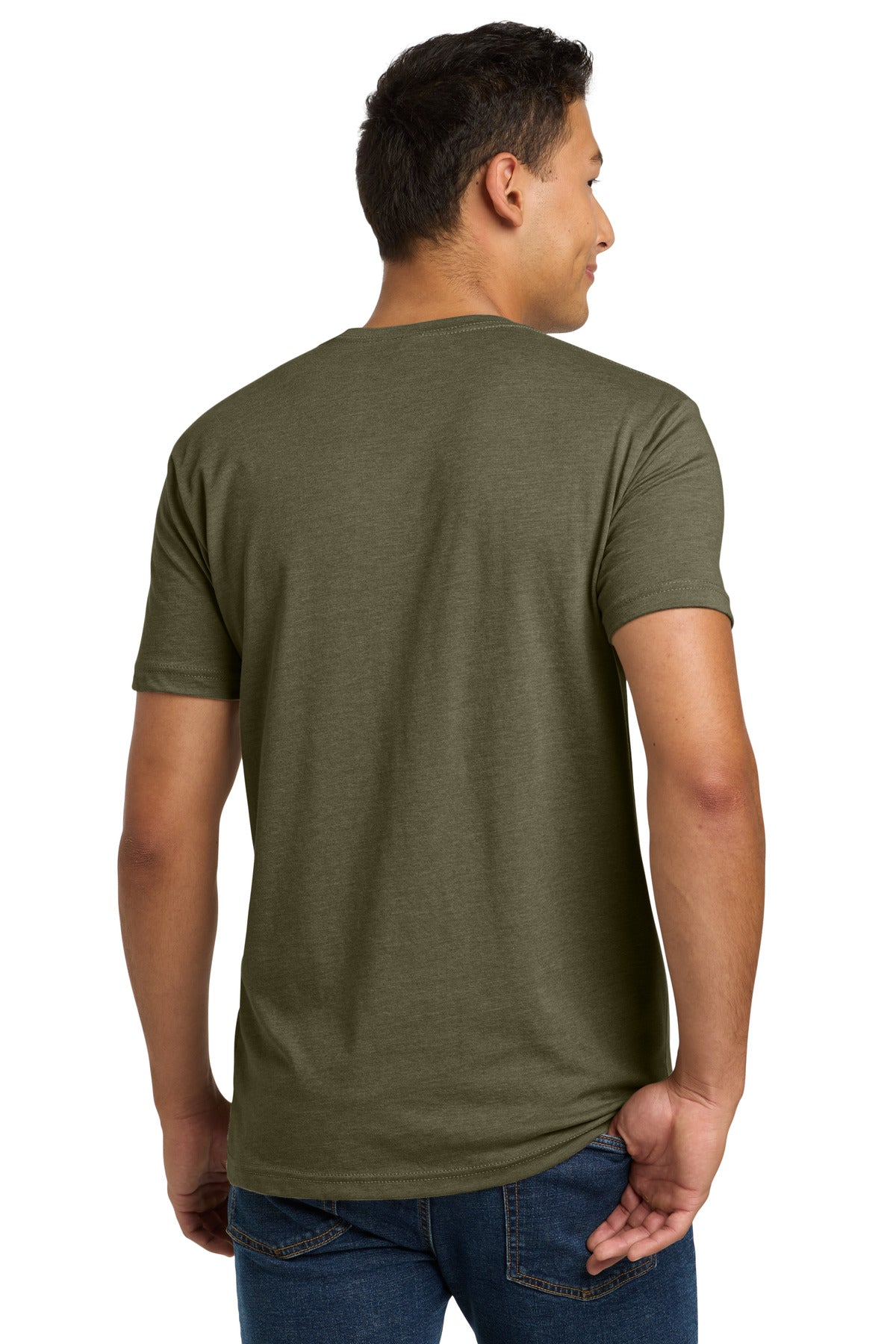Next Level Apparel Adult CVC Tee. NL6210 - Military Green - back