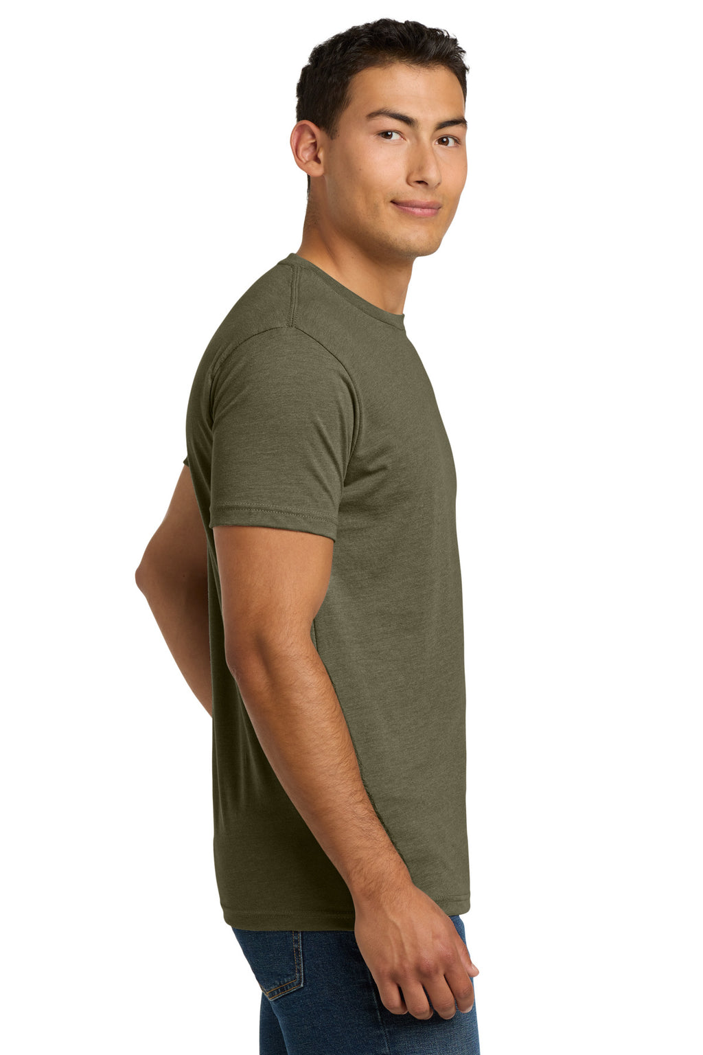 Next Level Apparel Adult CVC Tee. NL6210 - Military Green - side