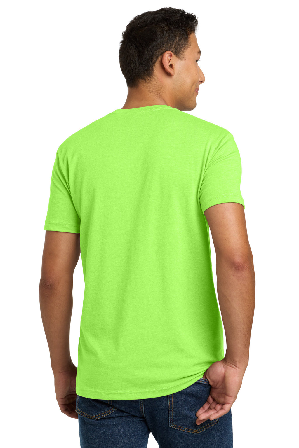 Next Level Apparel Adult CVC Tee. NL6210 - Neon Green - back
