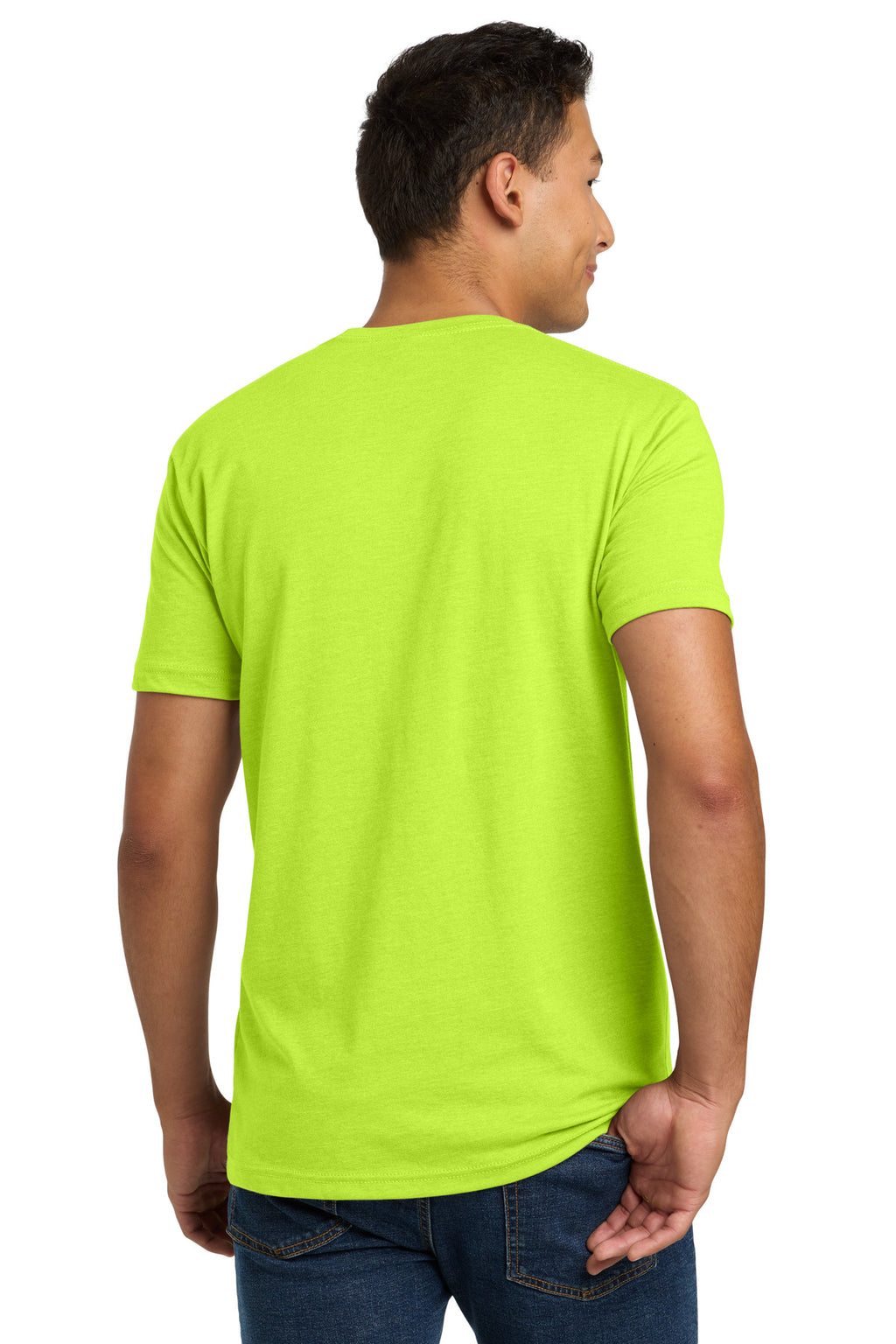 Next Level Apparel Adult CVC Tee. NL6210 - Neon Yellow - back