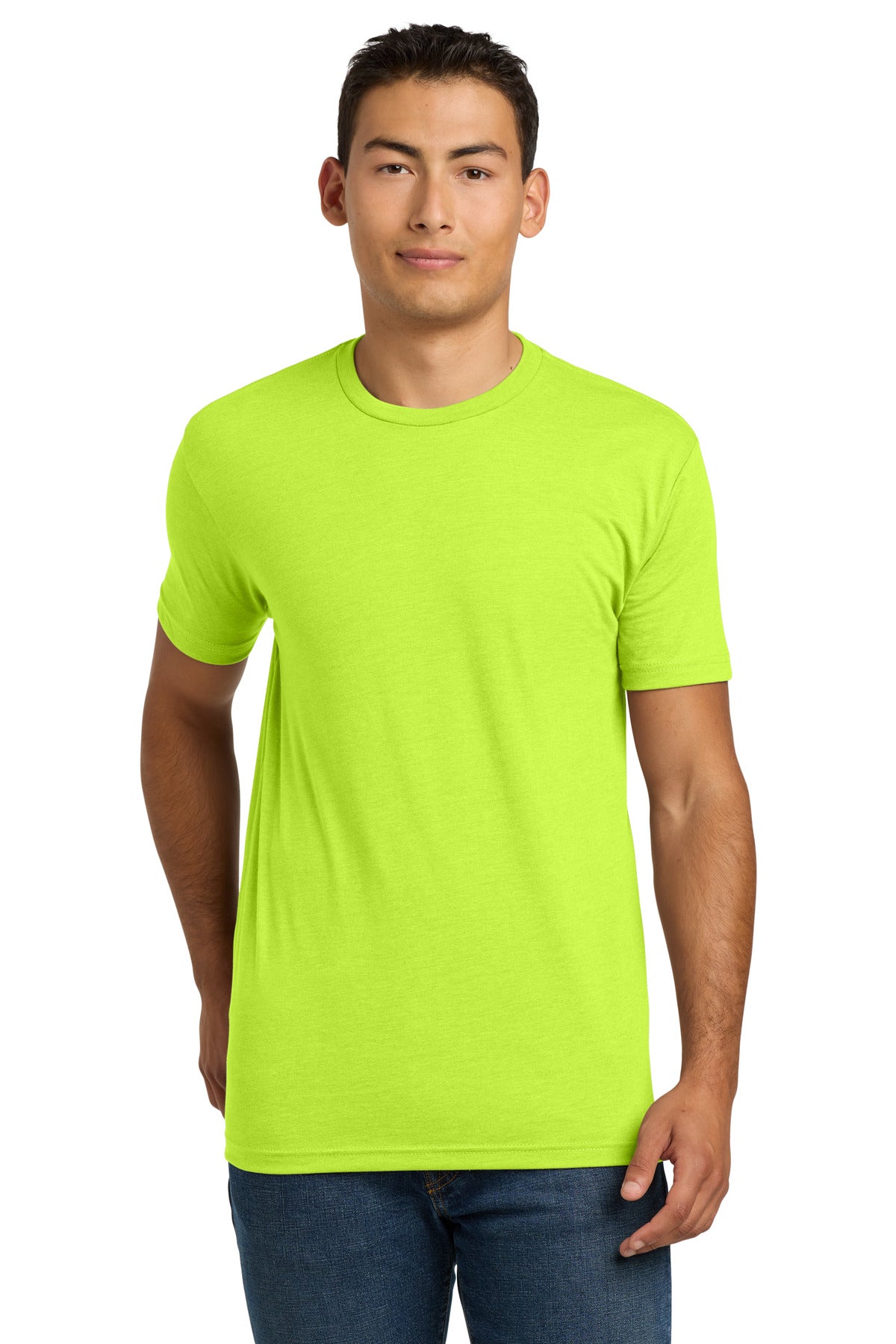 Next Level Apparel Adult CVC Tee. NL6210 - Neon Yellow - front