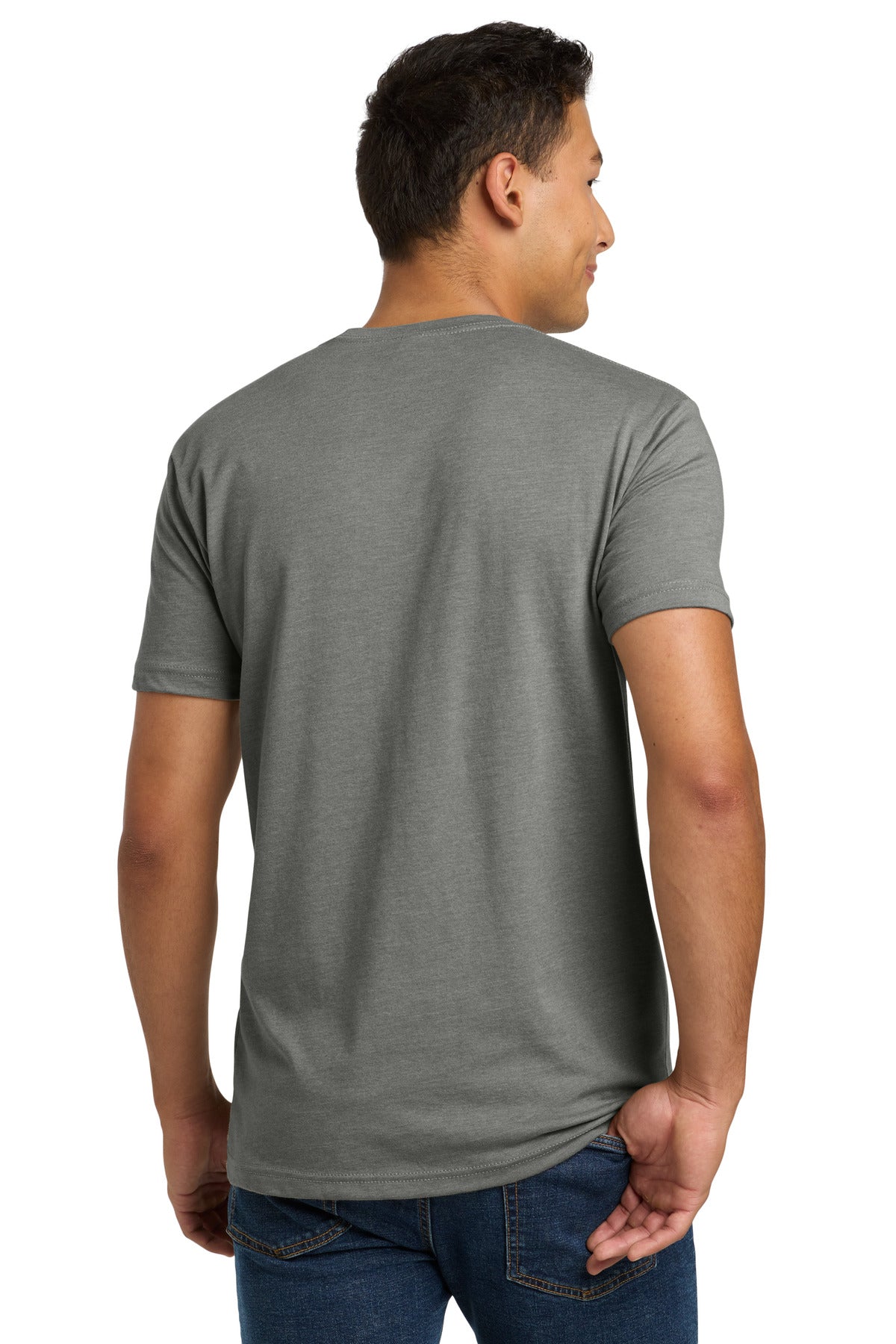 Next Level Apparel Adult CVC Tee. NL6210 - Stone Gray - back