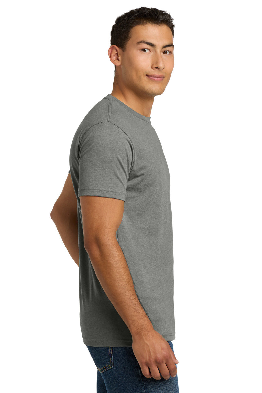 Next Level Apparel Adult CVC Tee. NL6210 - Stone Gray - side