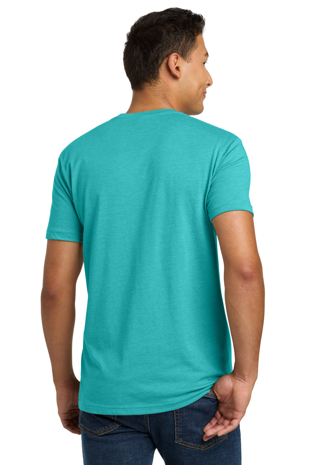 Next Level Apparel Adult CVC Tee. NL6210 - Tahiti Blue - back