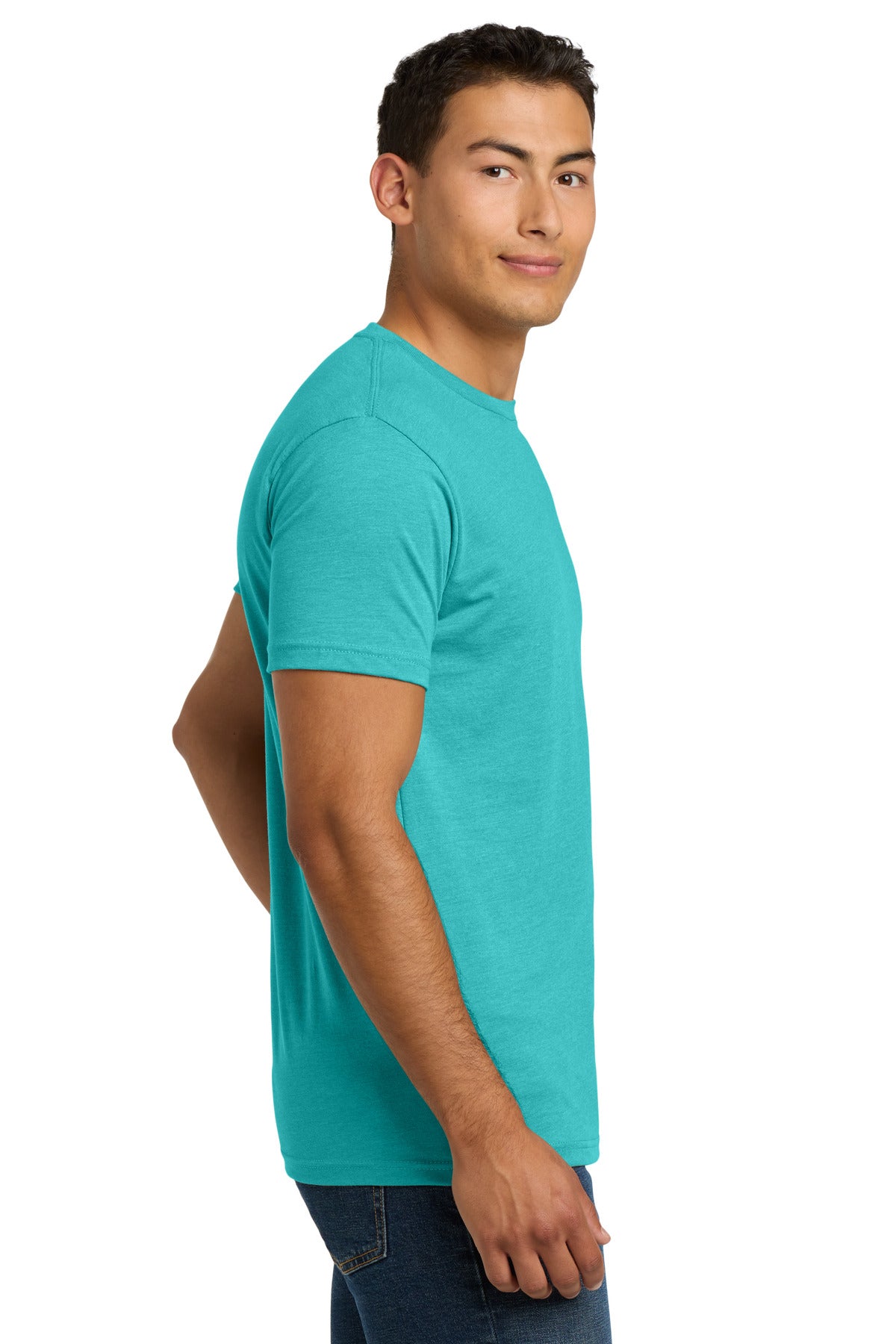 Next Level Apparel Adult CVC Tee. NL6210 - Tahiti Blue - side