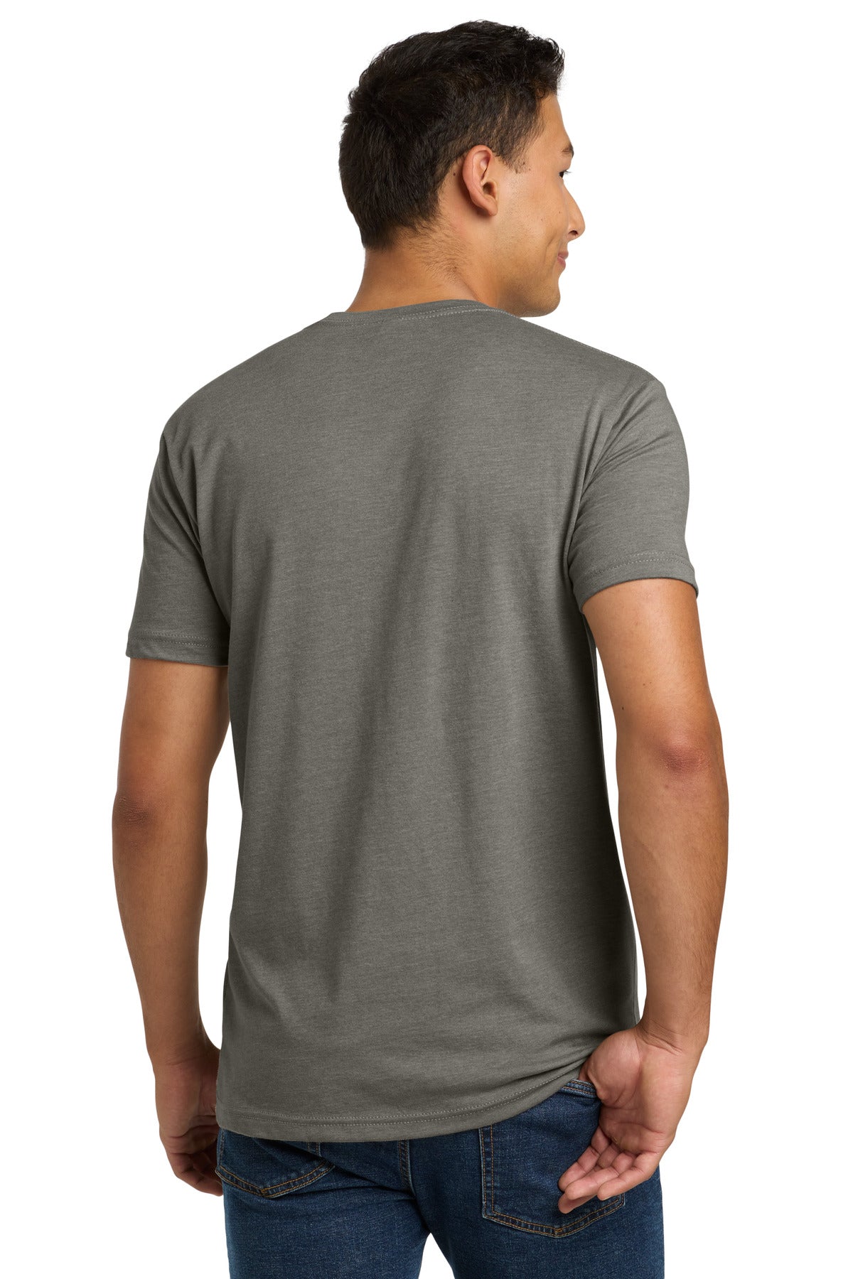 Next Level Apparel Adult CVC Tee. NL6210 - Warm Gray - back