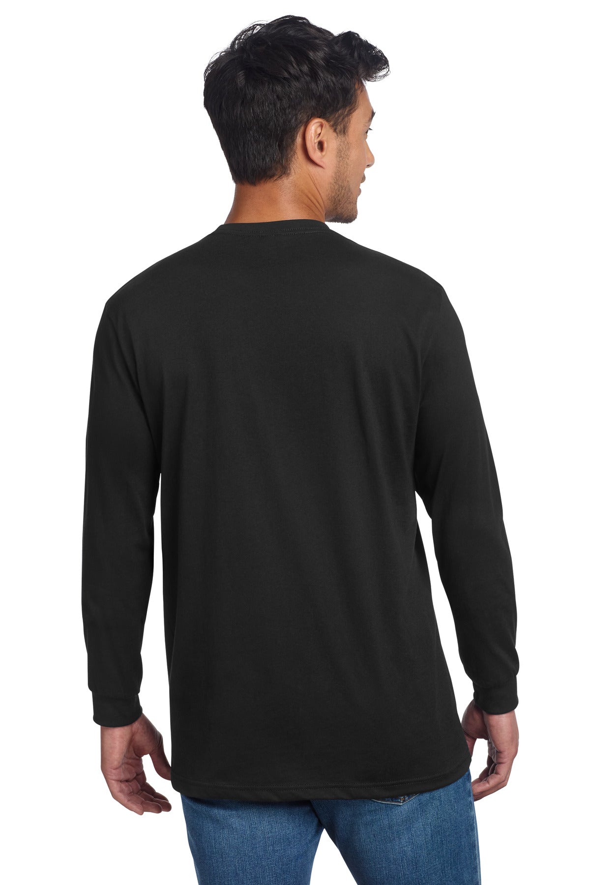 Next Level Apparel Adult CVC Long Sleeve Tee NL6211 - Black - back