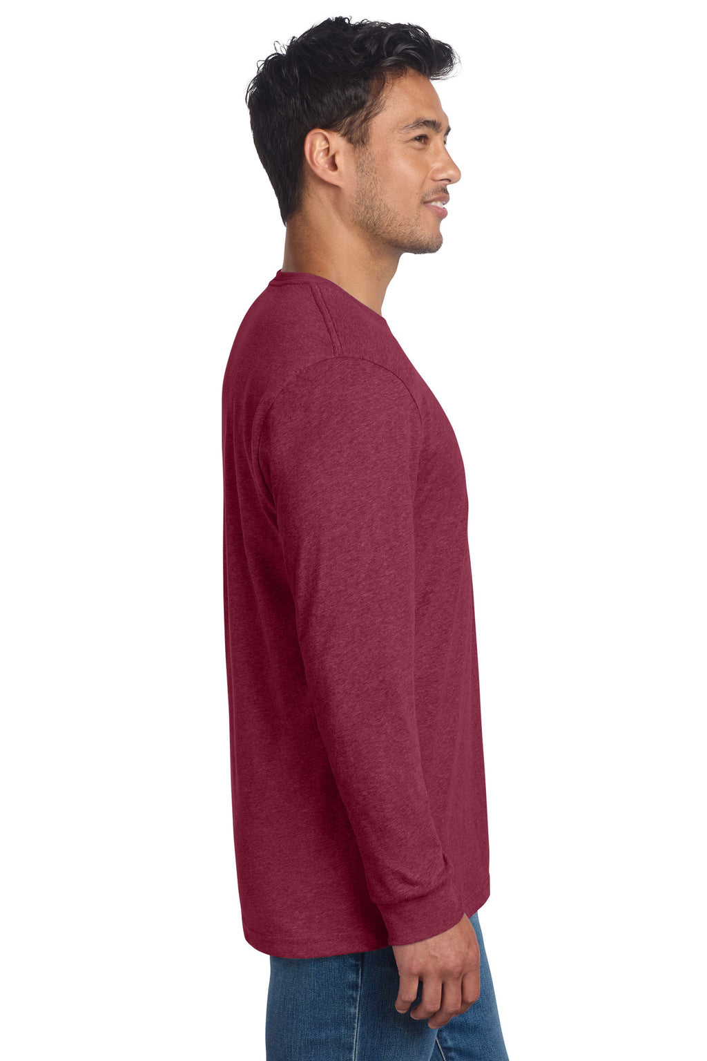 Next Level Apparel Adult CVC Long Sleeve Tee NL6211 - Cardinal - side