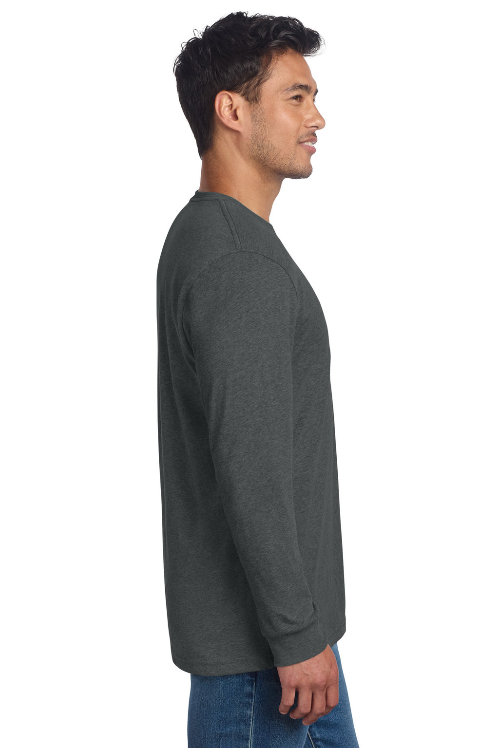 Next Level Apparel Adult CVC Long Sleeve Tee NL6211 - Charcoal - side