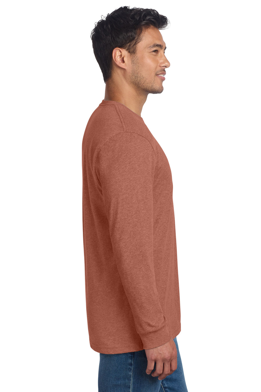 Next Level Apparel Adult CVC Long Sleeve Tee NL6211 - Heather Redwood - side