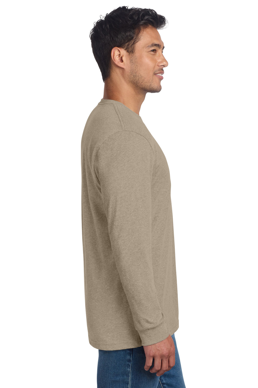 Next Level Apparel Adult CVC Long Sleeve Tee NL6211 - Heather Tan - side