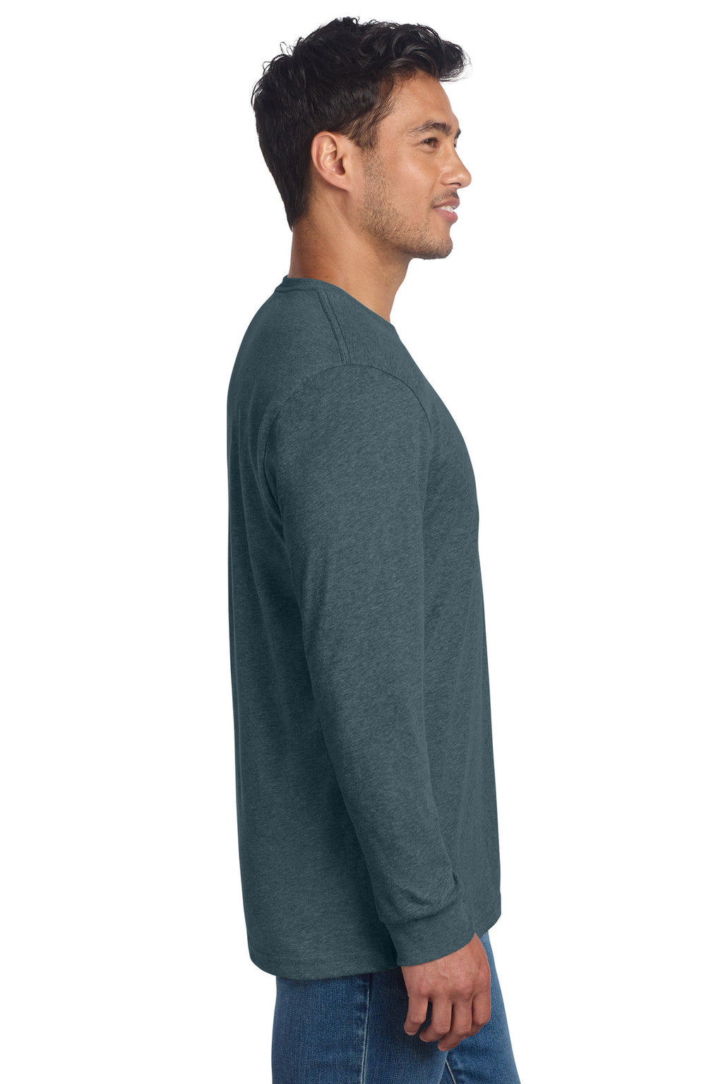Next Level Apparel Adult CVC Long Sleeve Tee NL6211 - Indigo - side