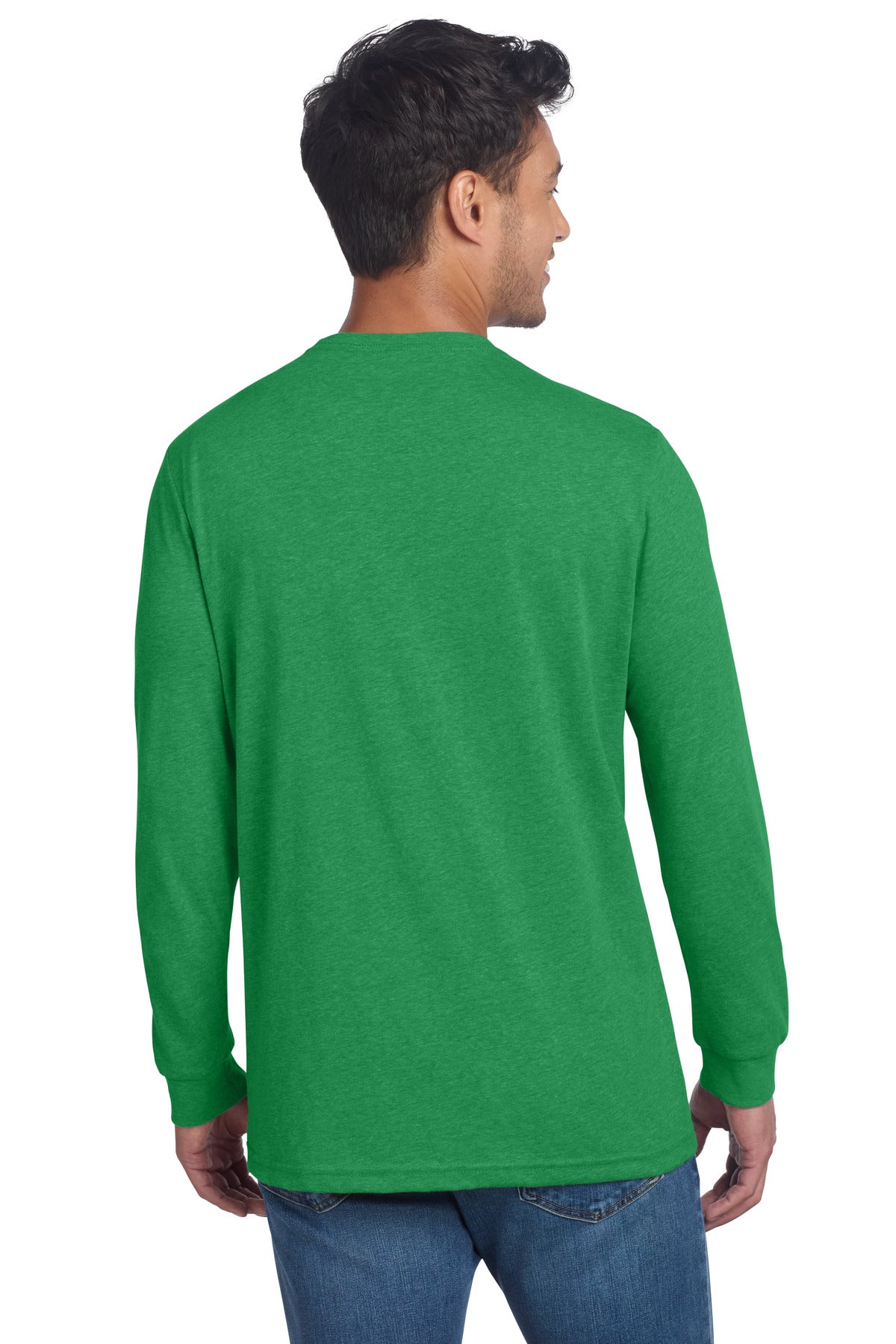 Next Level Apparel Adult CVC Long Sleeve Tee NL6211 - Kelly Green - back
