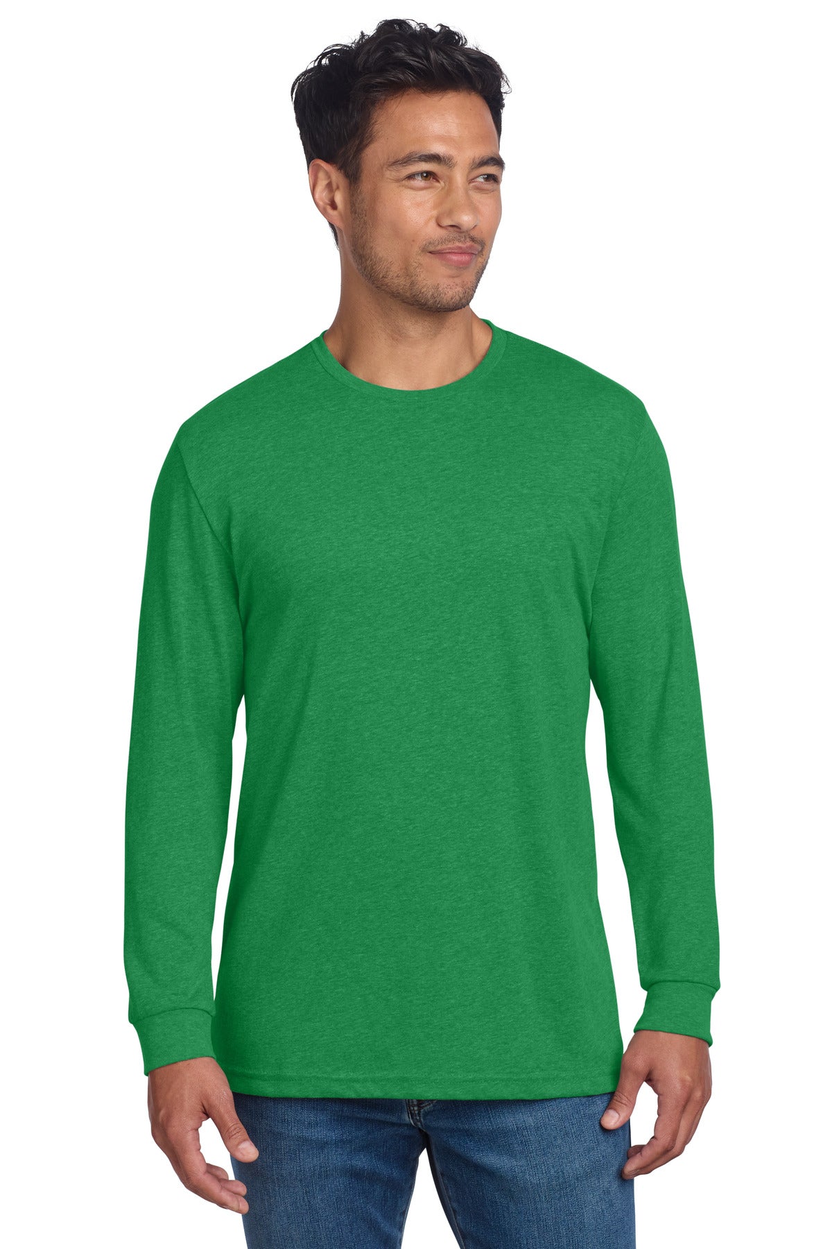 Next Level Apparel Adult CVC Long Sleeve Tee NL6211 - Kelly Green - front