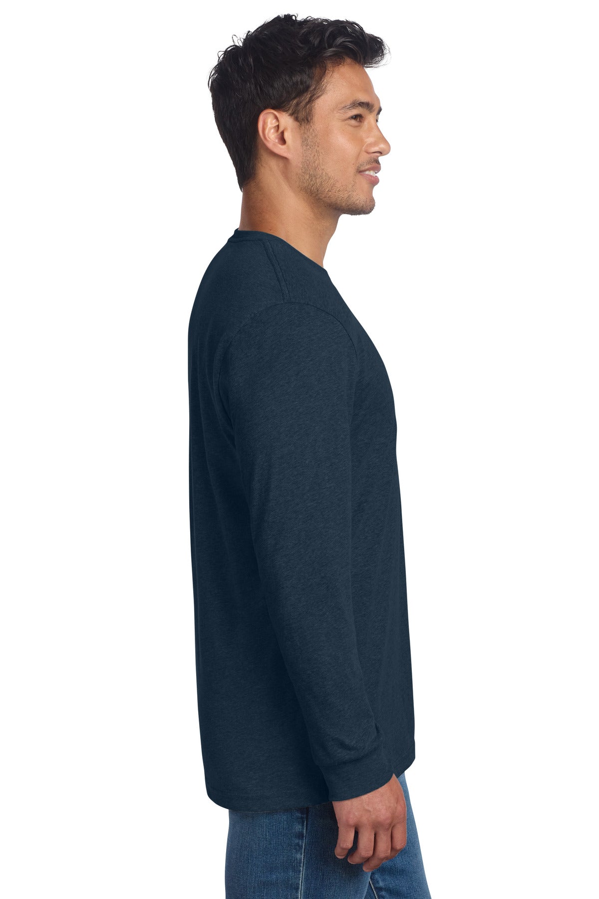 Next Level Apparel Adult CVC Long Sleeve Tee NL6211 - Midnight Navy - side