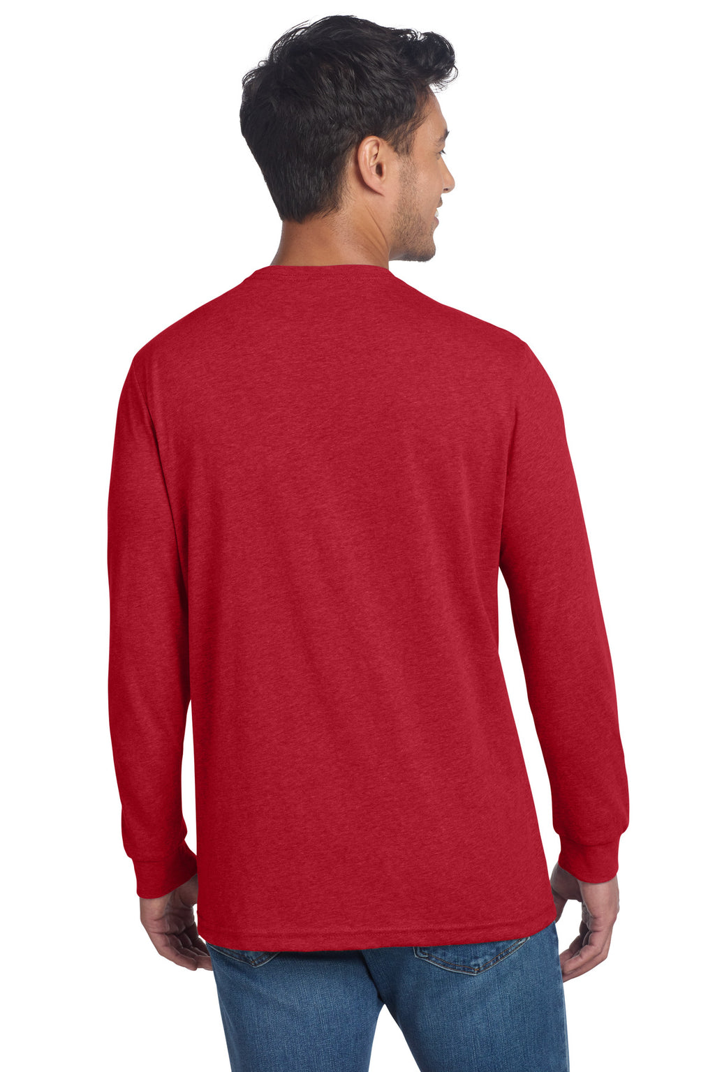 Next Level Apparel Adult CVC Long Sleeve Tee NL6211 - Red - back