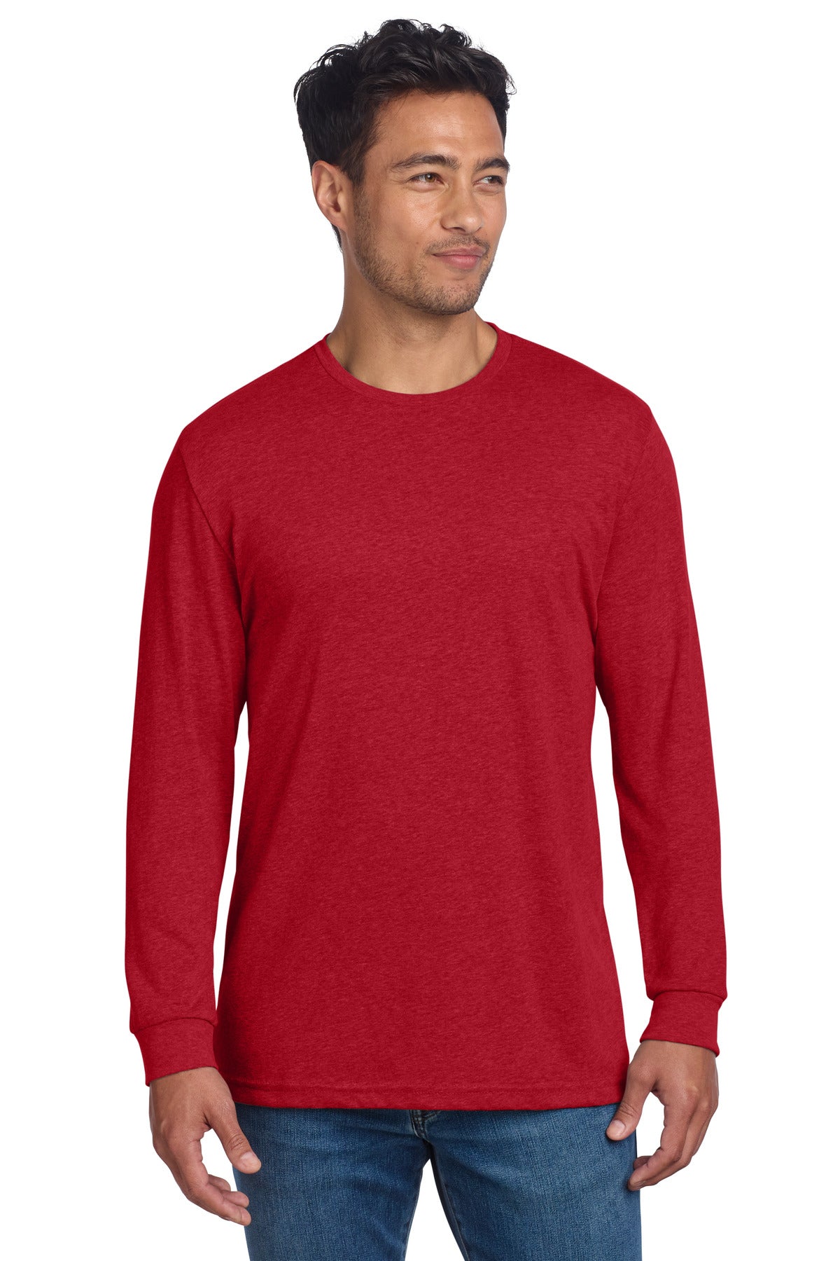 Next Level Apparel Adult CVC Long Sleeve Tee NL6211 - Red - front