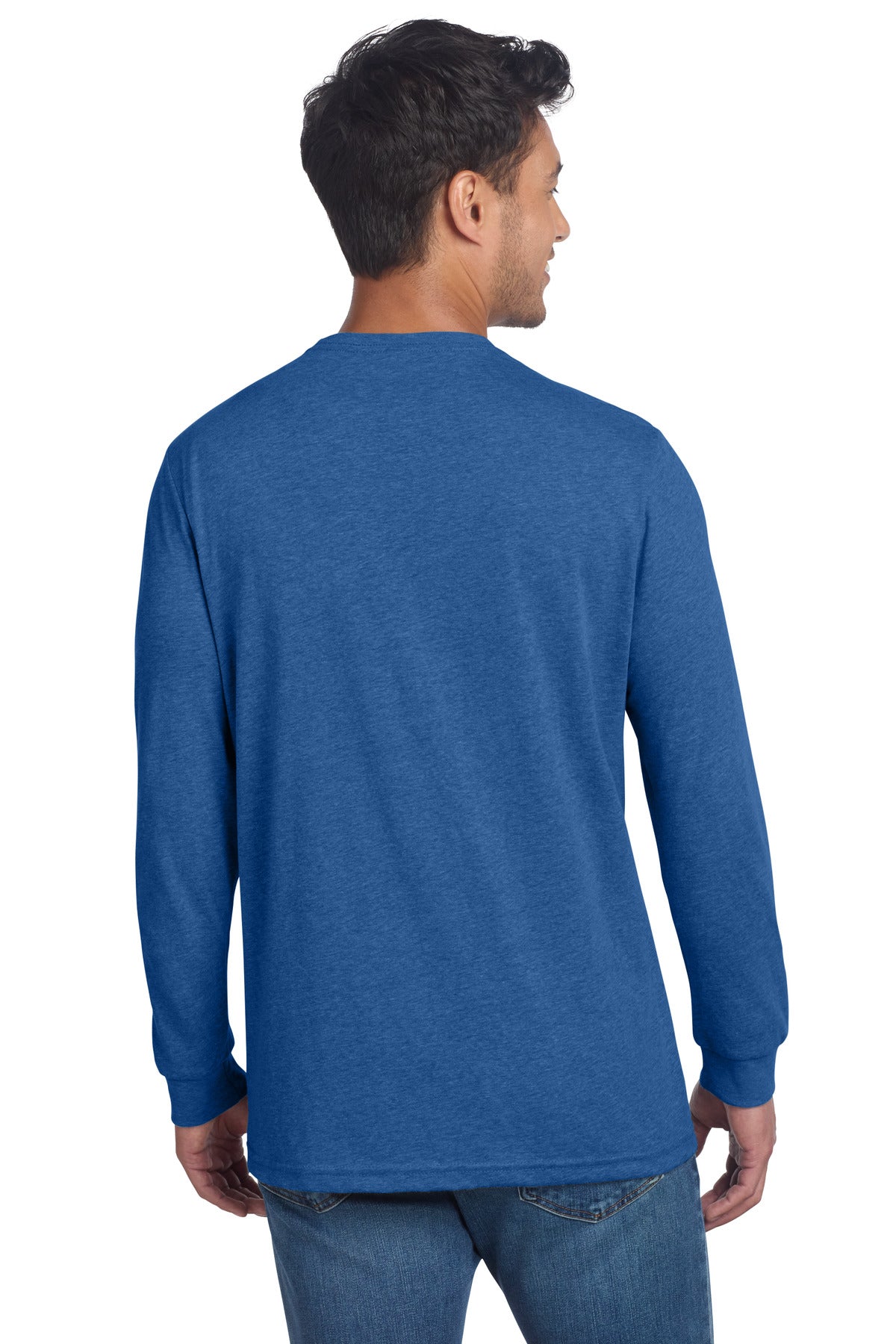 Next Level Apparel Adult CVC Long Sleeve Tee NL6211 - Royal - back