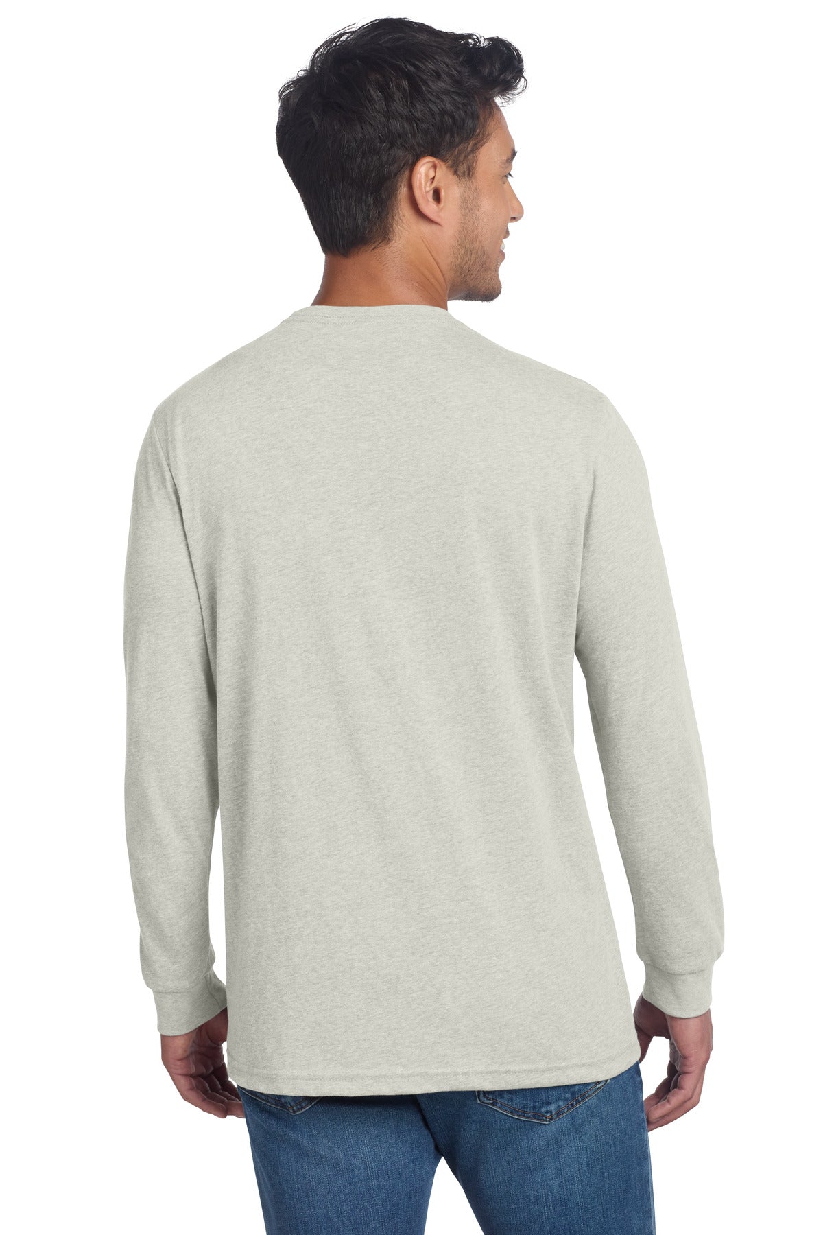 Next Level Apparel Adult CVC Long Sleeve Tee NL6211 - Sand - back