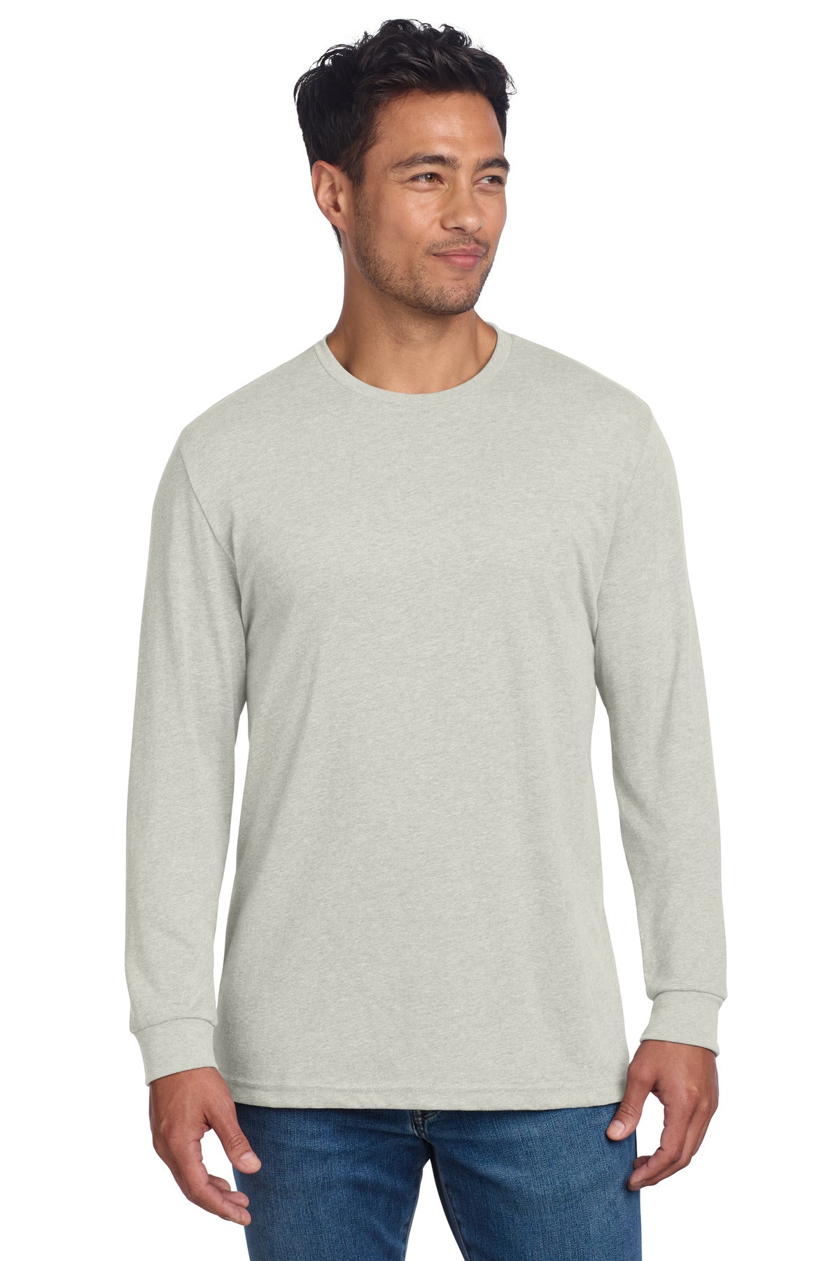 Next Level Apparel Adult CVC Long Sleeve Tee NL6211 - Sand - front