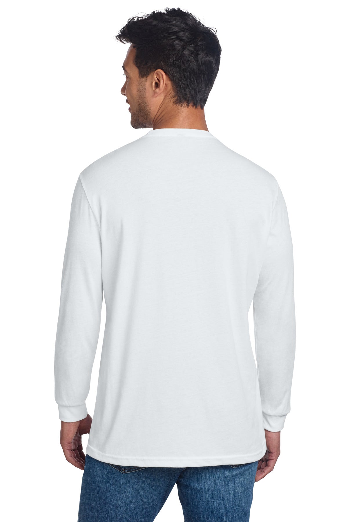 Next Level Apparel Adult CVC Long Sleeve Tee NL6211 - White - back