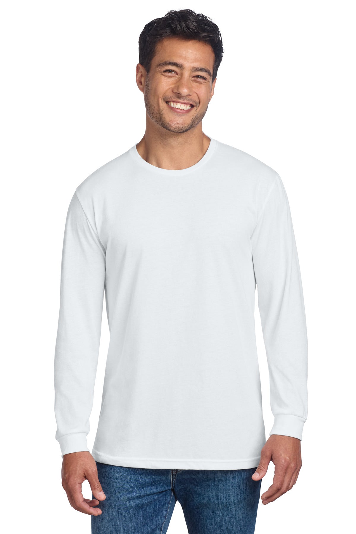 Next Level Apparel Adult CVC Long Sleeve Tee NL6211 - White - front