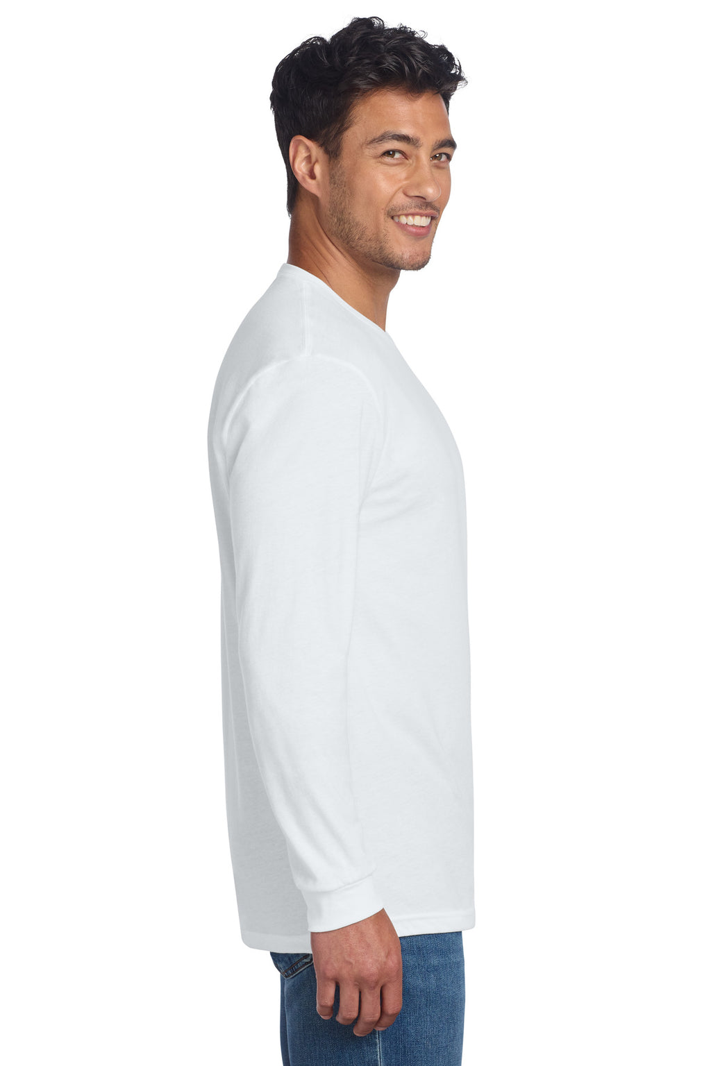Next Level Apparel Adult CVC Long Sleeve Tee NL6211 - White - side