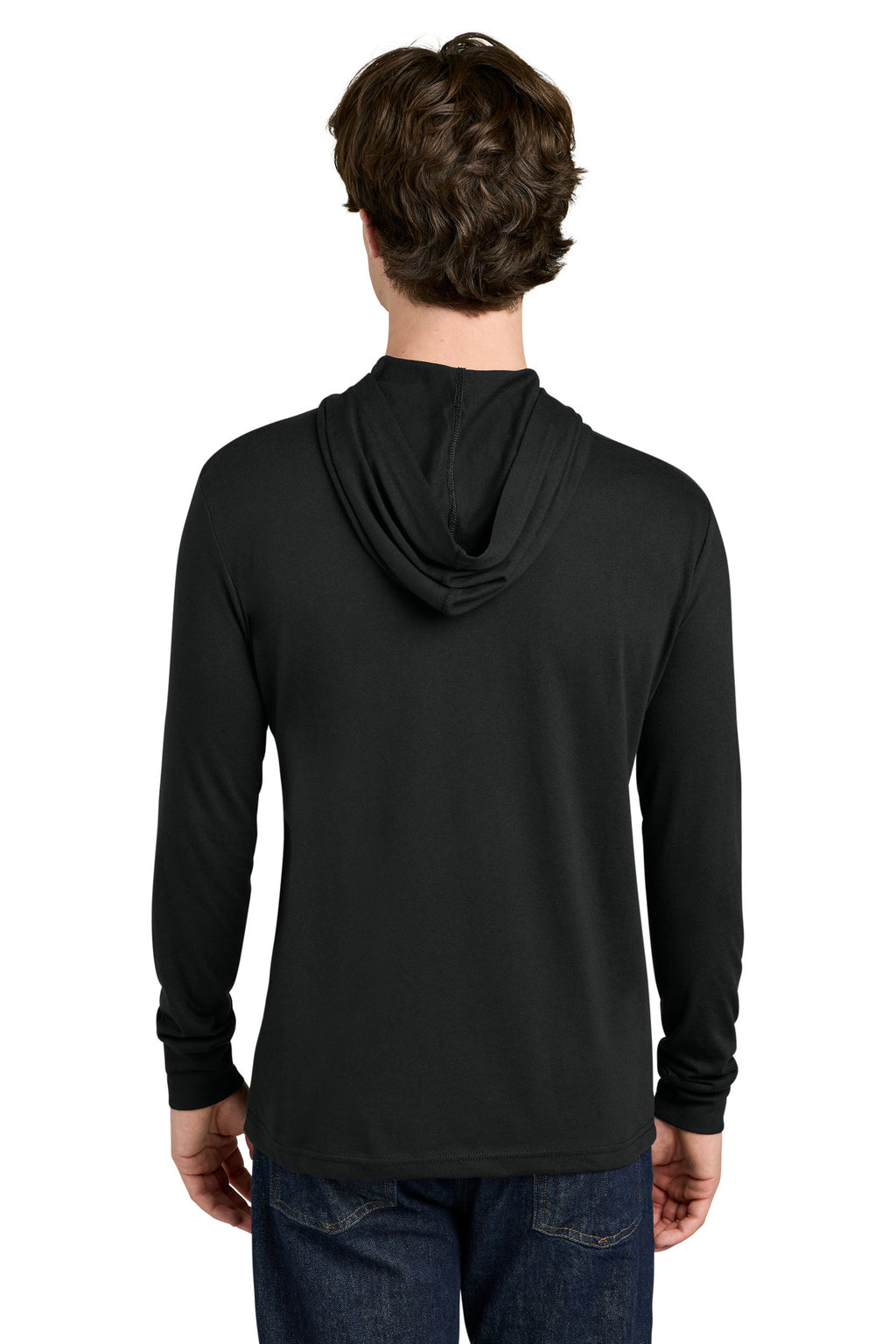 Next Level Apparel CVC Long Sleeve Hoodie NL6221 - Black - back