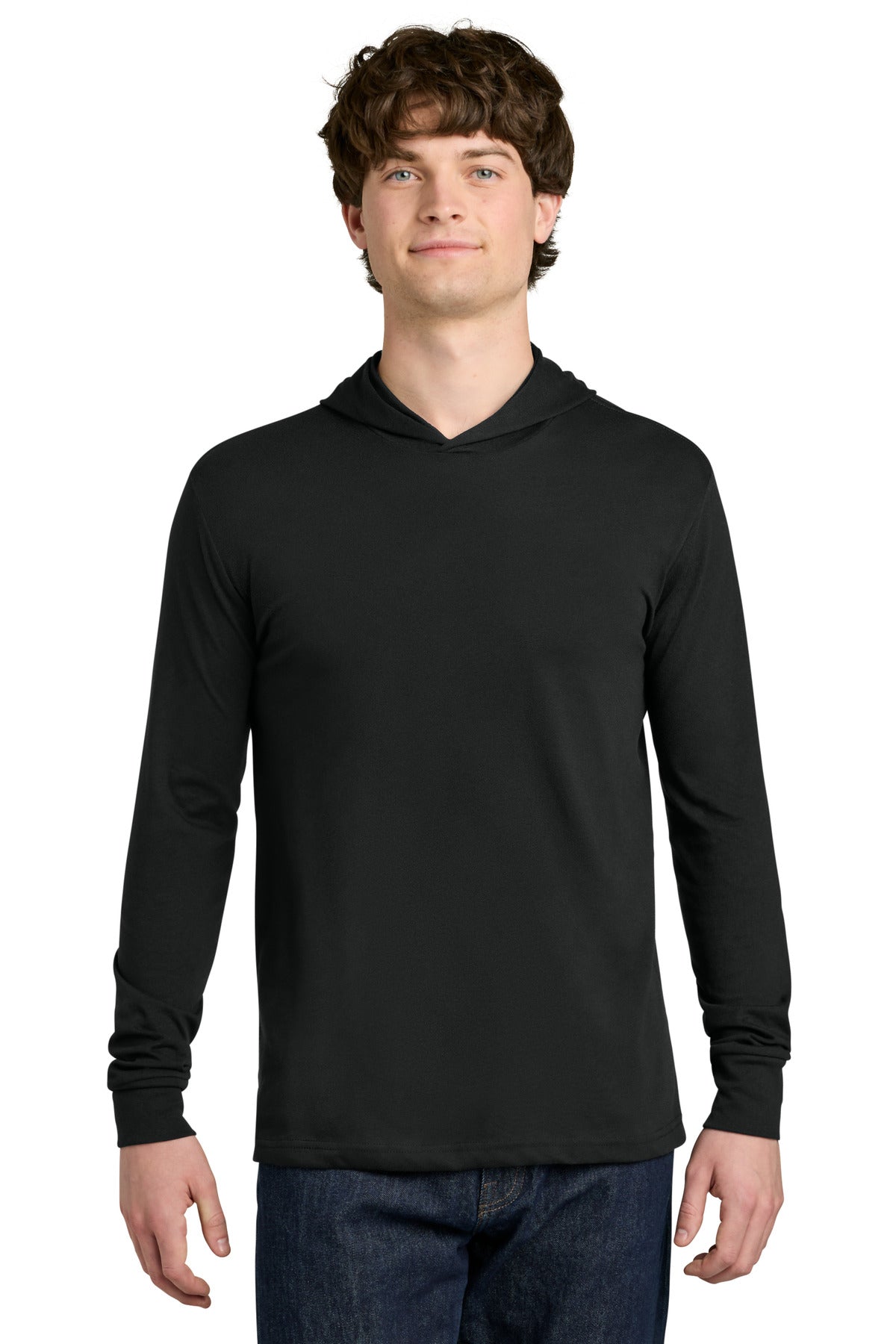 Next Level Apparel CVC Long Sleeve Hoodie NL6221 - Black - front