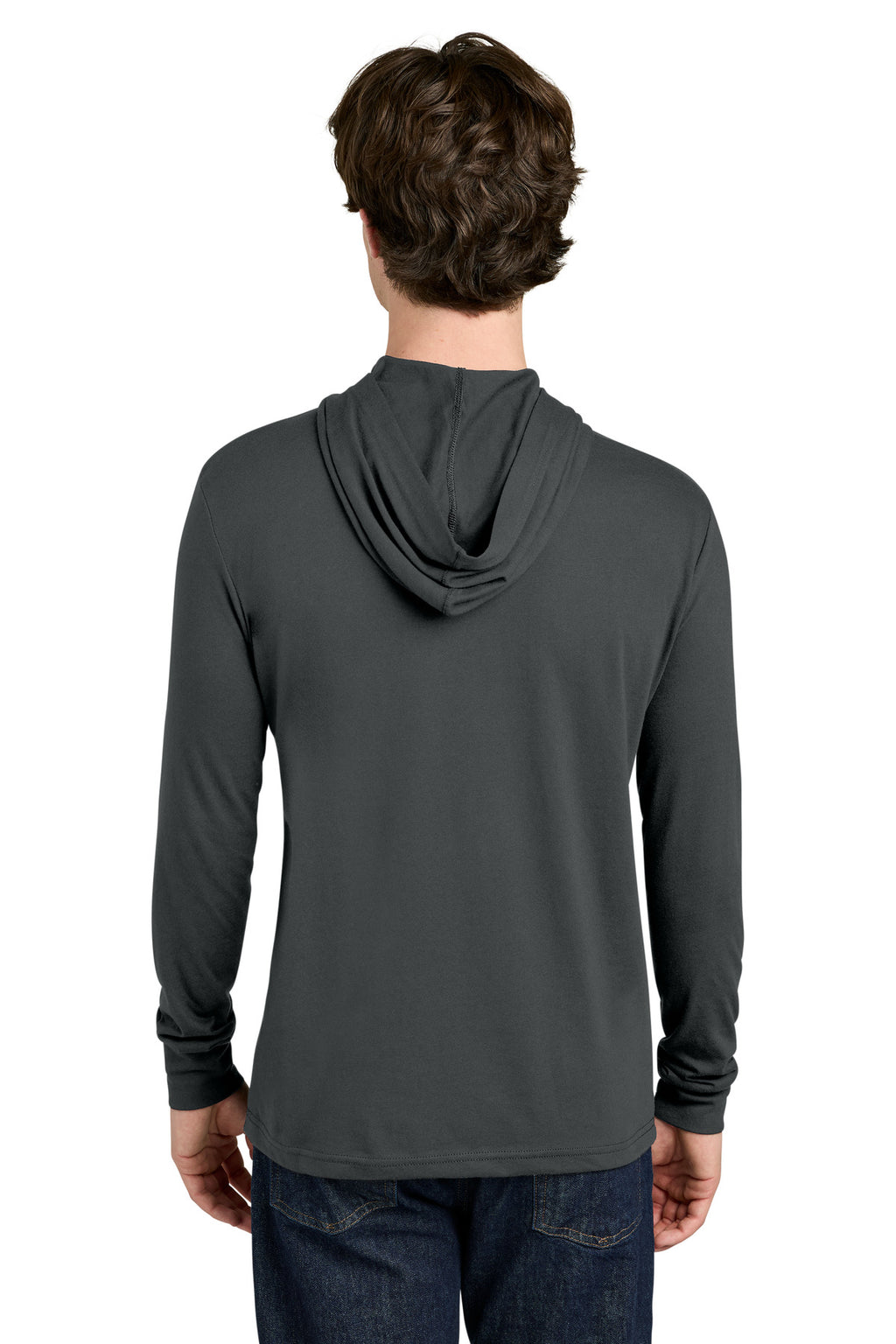 Next Level Apparel CVC Long Sleeve Hoodie NL6221 - Charcoal - back