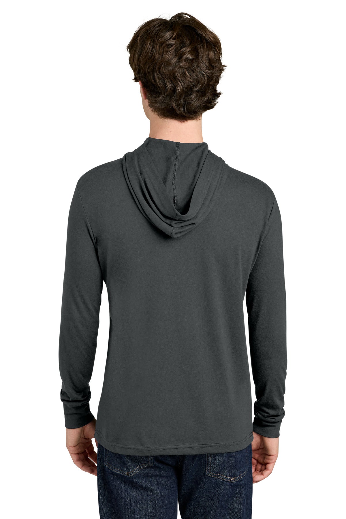 Next Level Apparel CVC Long Sleeve Hoodie NL6221 - Charcoal - back