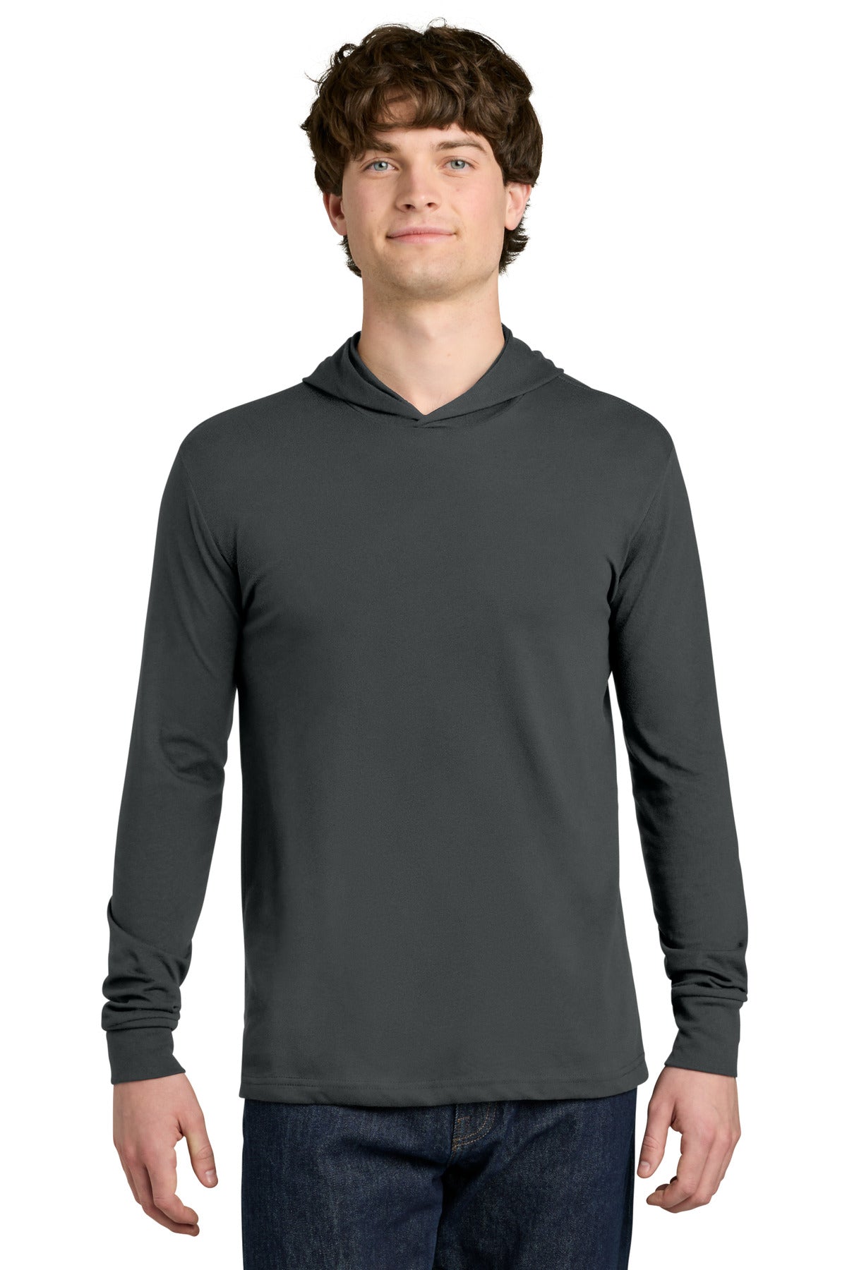 Next Level Apparel CVC Long Sleeve Hoodie NL6221 - Charcoal - front