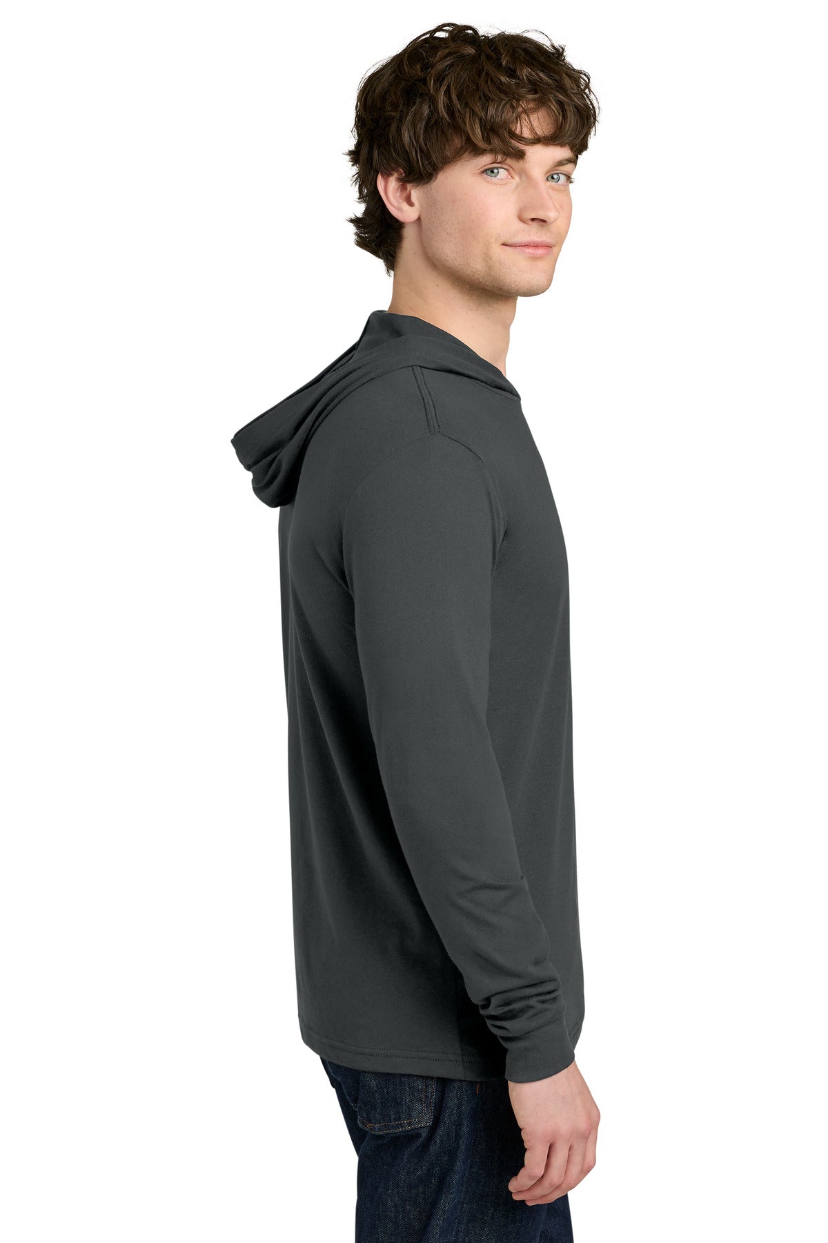Next Level Apparel CVC Long Sleeve Hoodie NL6221 - Charcoal - side