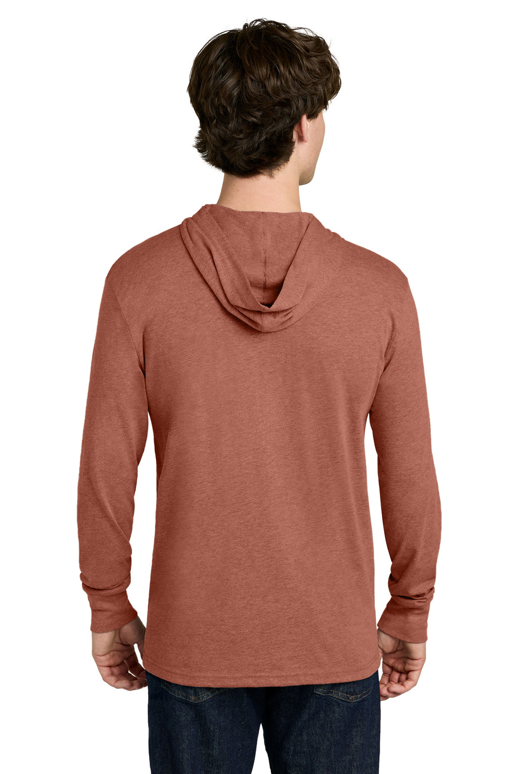 Next Level Apparel CVC Long Sleeve Hoodie NL6221 - Heather Redwood - back