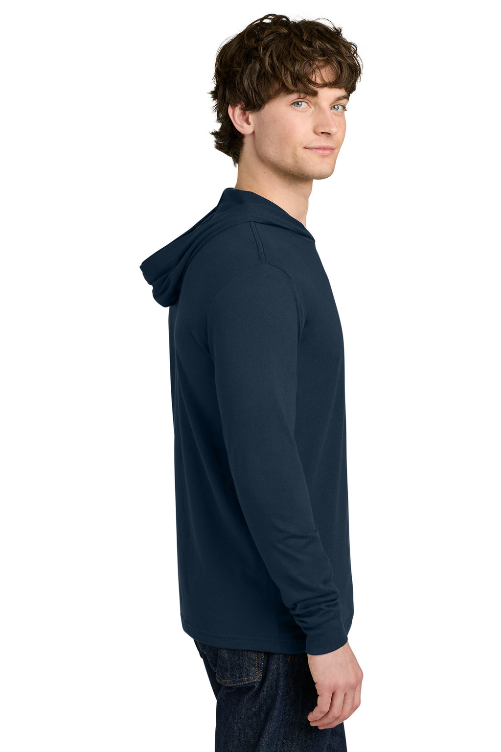 Next Level Apparel CVC Long Sleeve Hoodie NL6221 - Midnight Navy - side