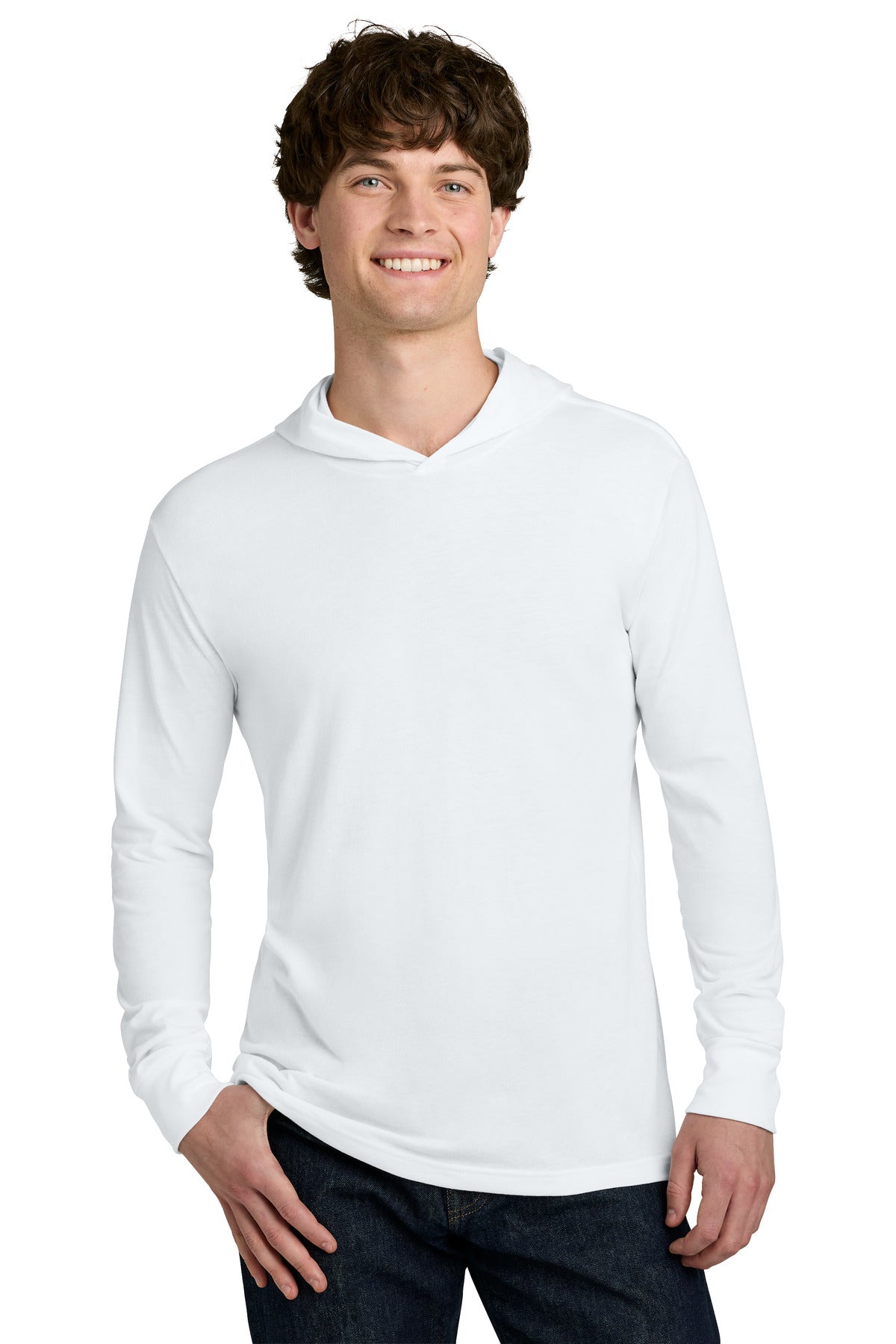 Next Level Apparel CVC Long Sleeve Hoodie NL6221 - White - front
