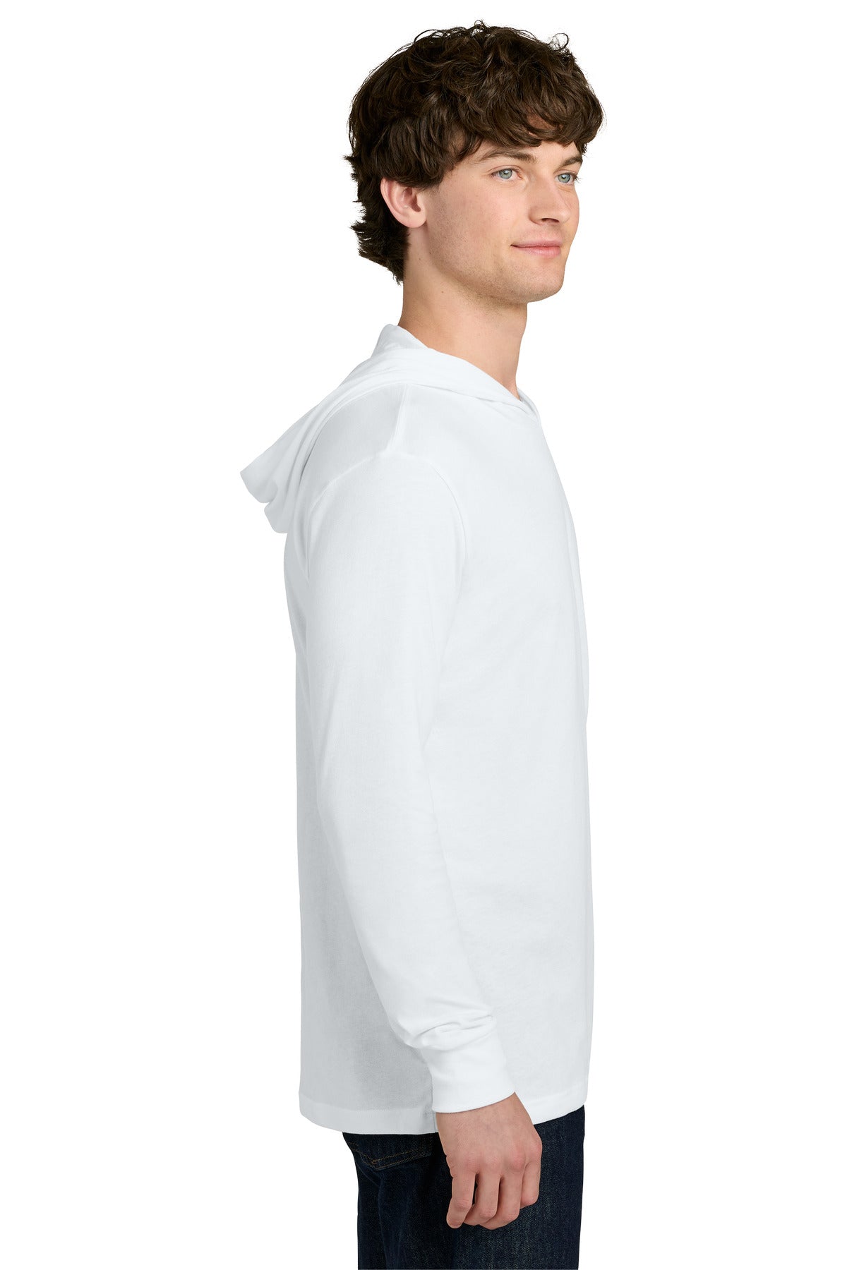 Next Level Apparel CVC Long Sleeve Hoodie NL6221 - White - side