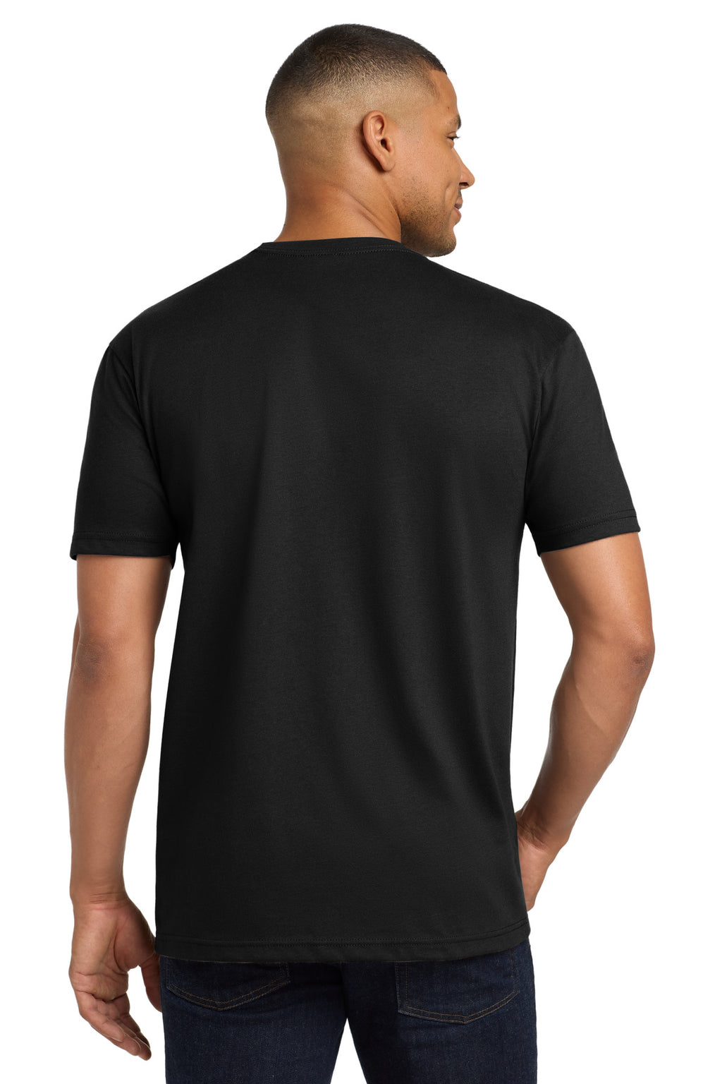 Next Level Apparel Adult CVC Sueded Tee. NL6410 - Black - back