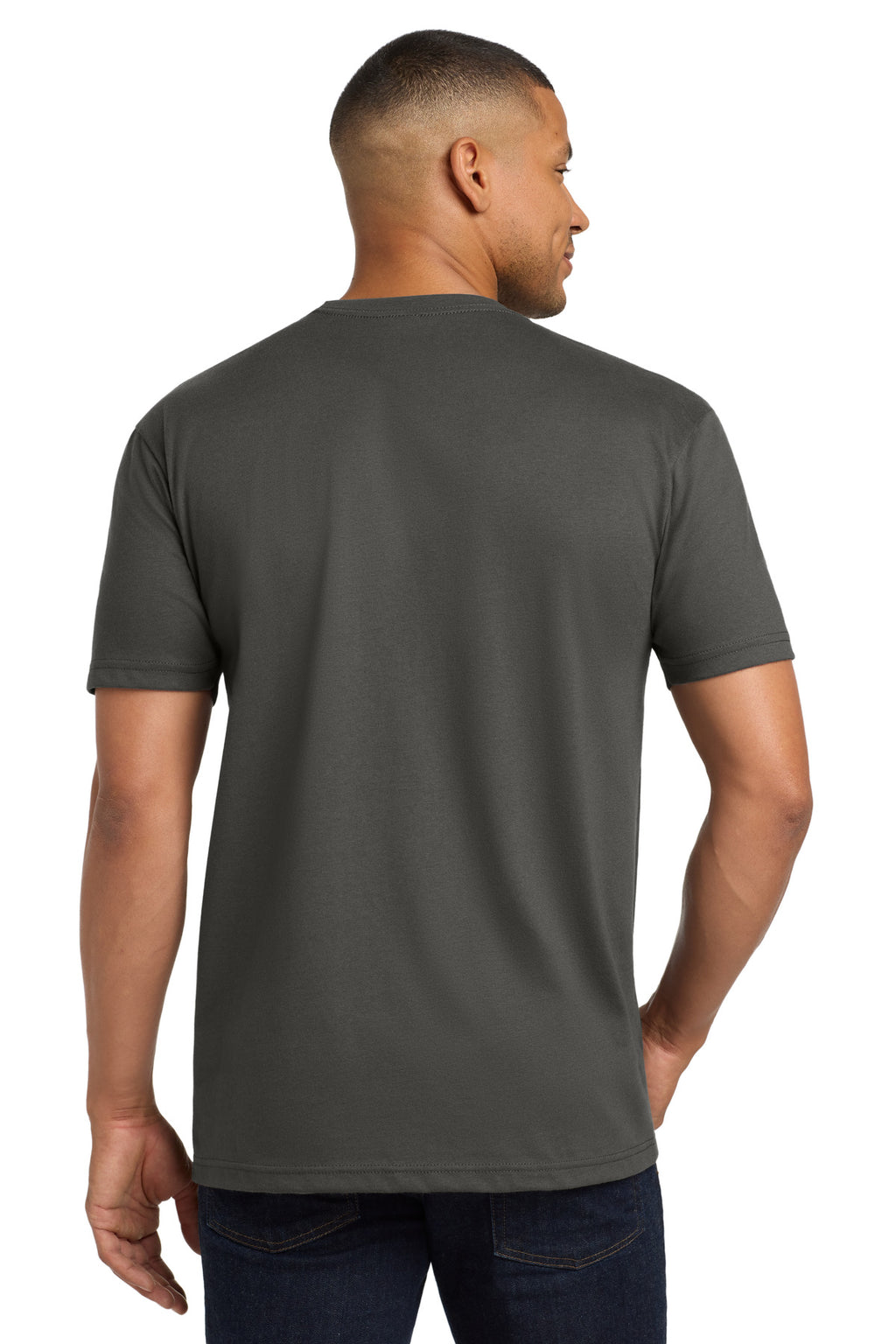 Next Level Apparel Adult CVC Sueded Tee. NL6410 - Heavy Metal - back